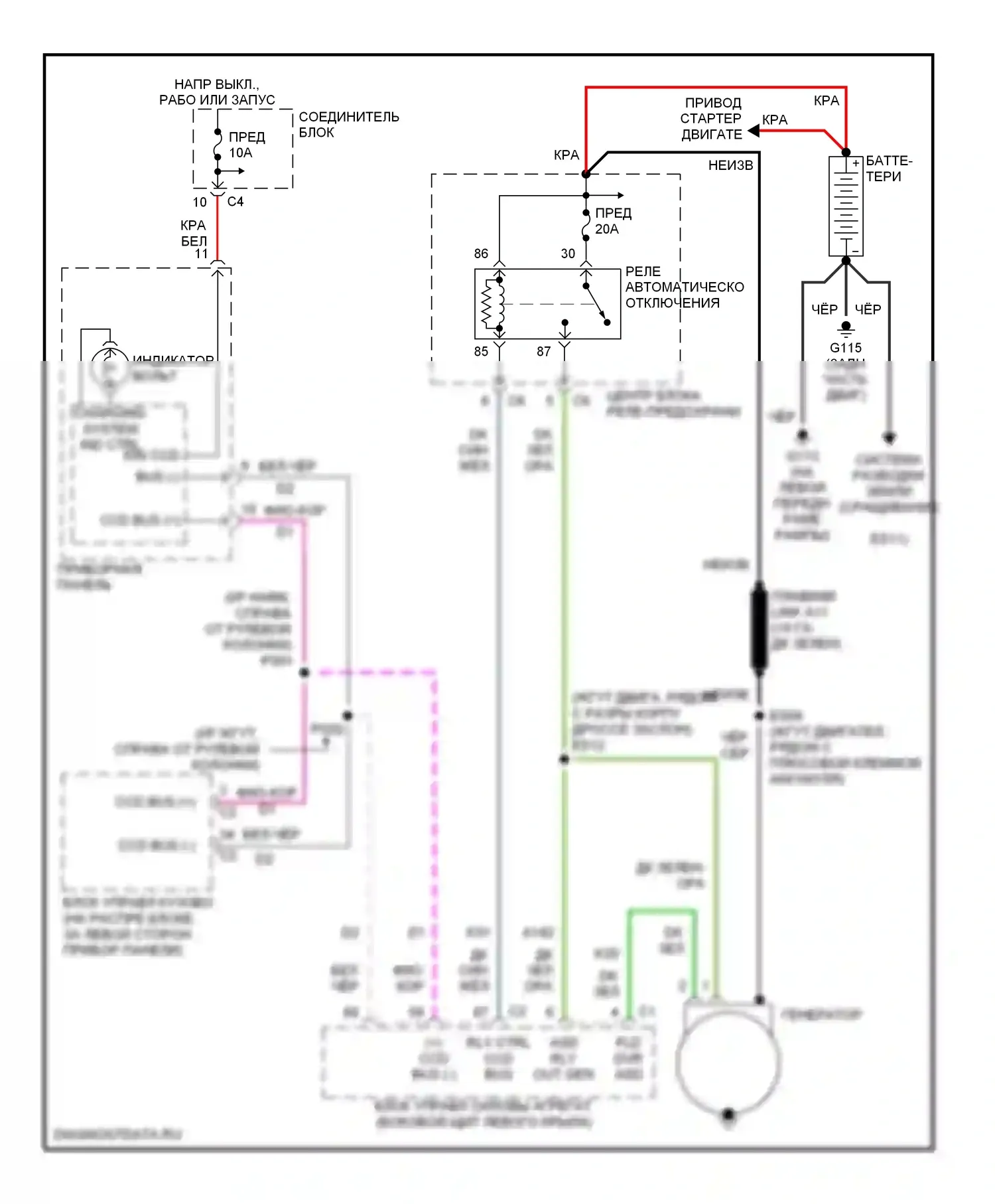 Voyager Plymouth III (1995-2000): Электросхема генератора 