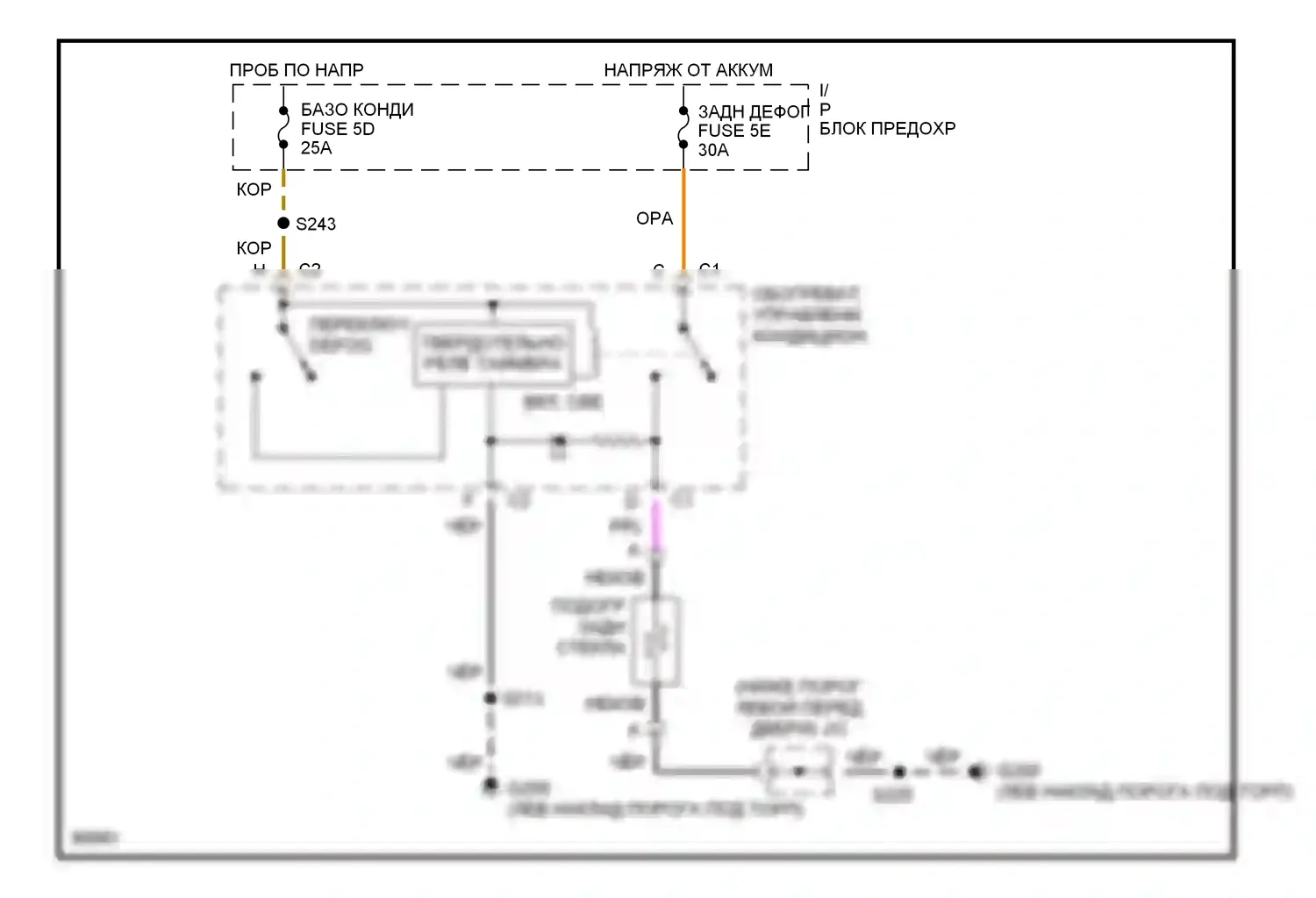 Bonneville Pontiac IX (1991-1999): Электросхема подогрева, с c61 
