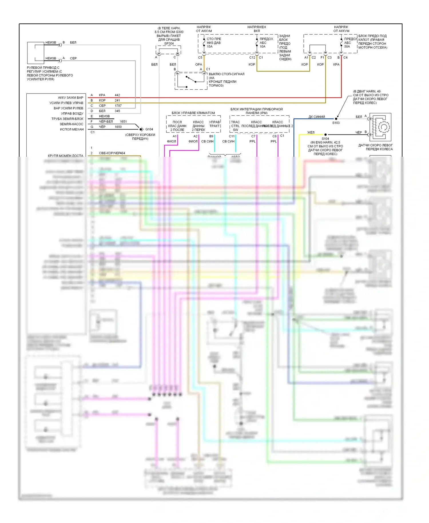 Bonneville Pontiac X (2000-2005): Антиблокировочная система abs электросхема 