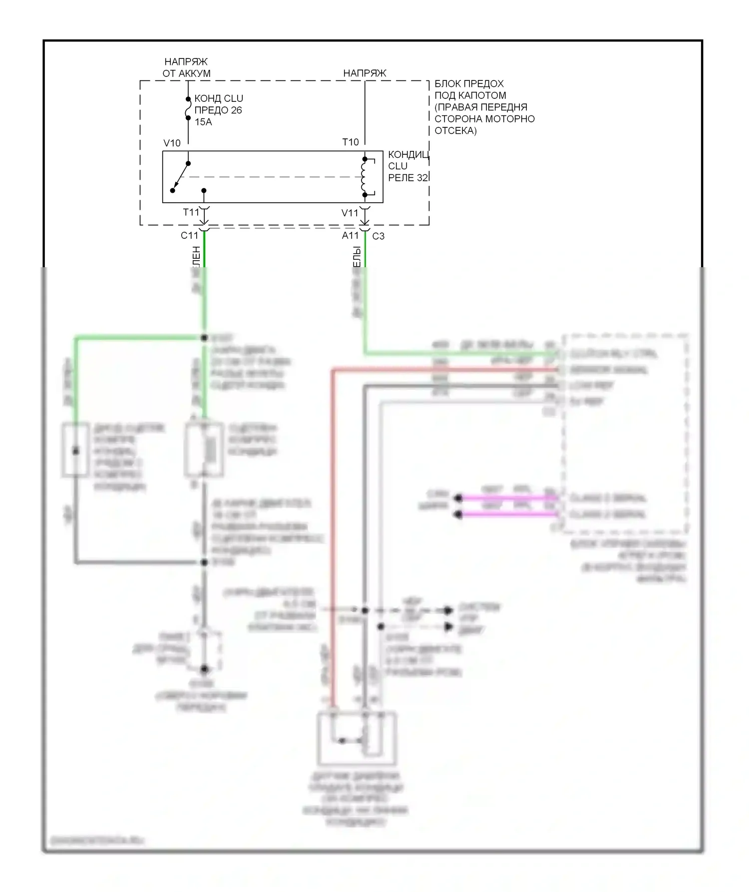 Bonneville Pontiac X (2000-2005): Электросхема компрессора 