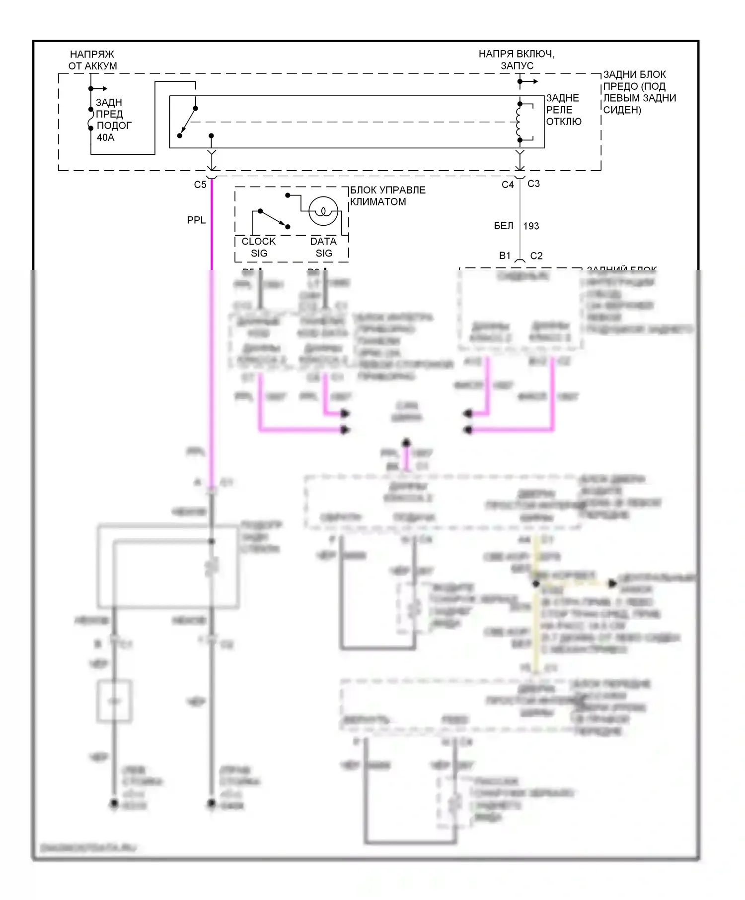 Bonneville Pontiac X (2000-2005): Размагничивает монтажную электросхему, с автоматическим кондиционером 