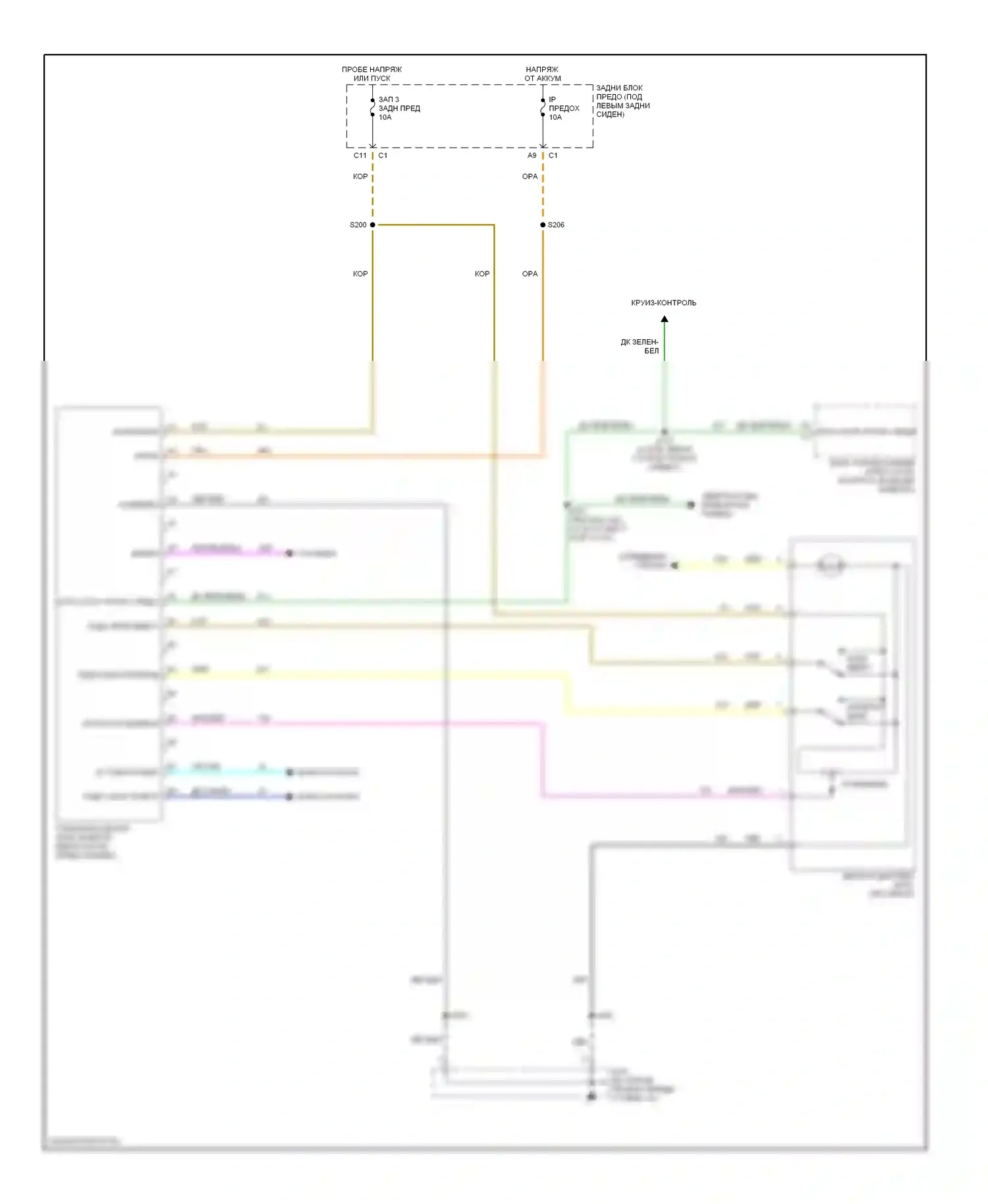 Bonneville Pontiac X (2000-2005): Электросхема лобового дисплея 