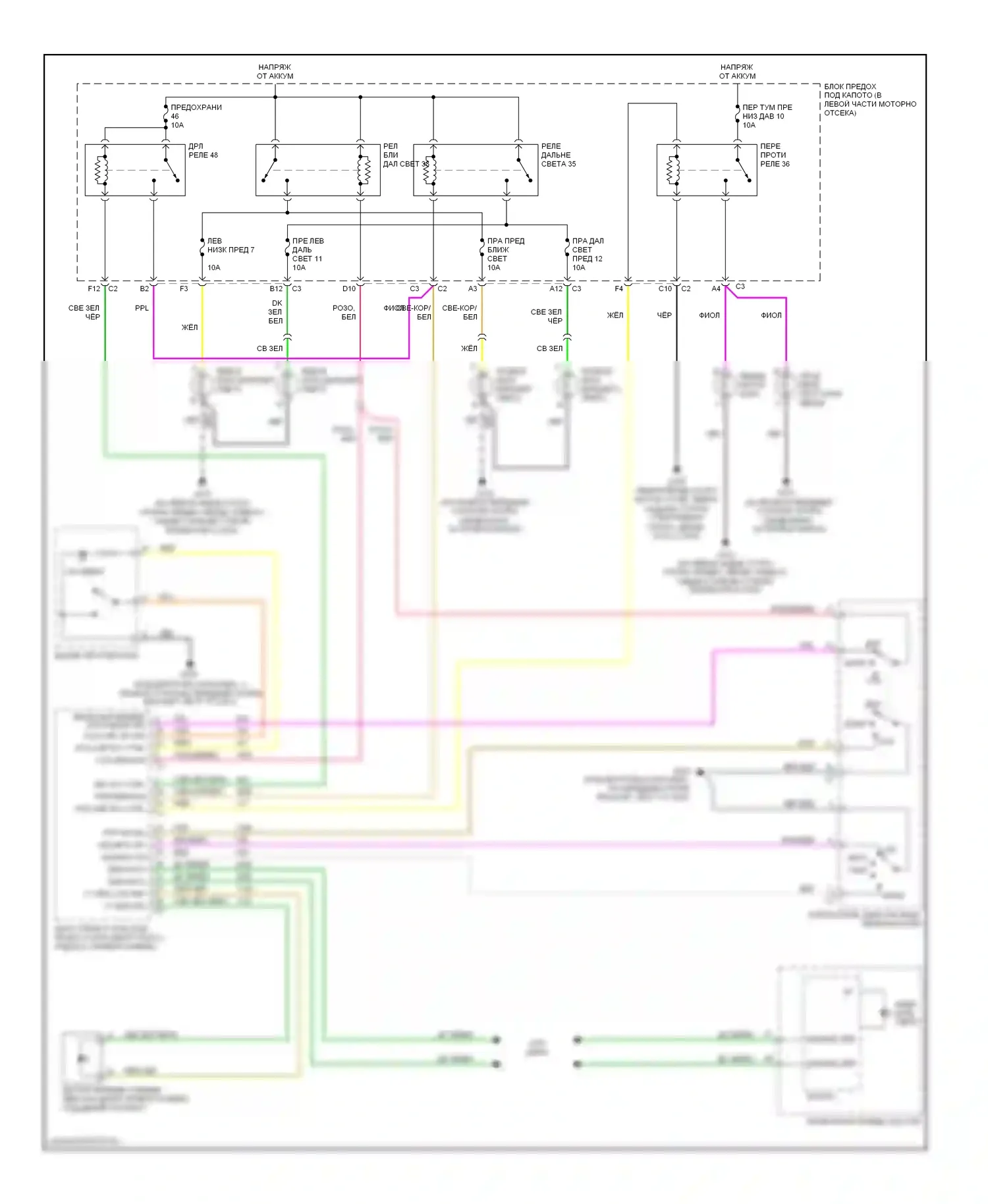 G6 Pontiac I (2004-2009): Электросхема фар 