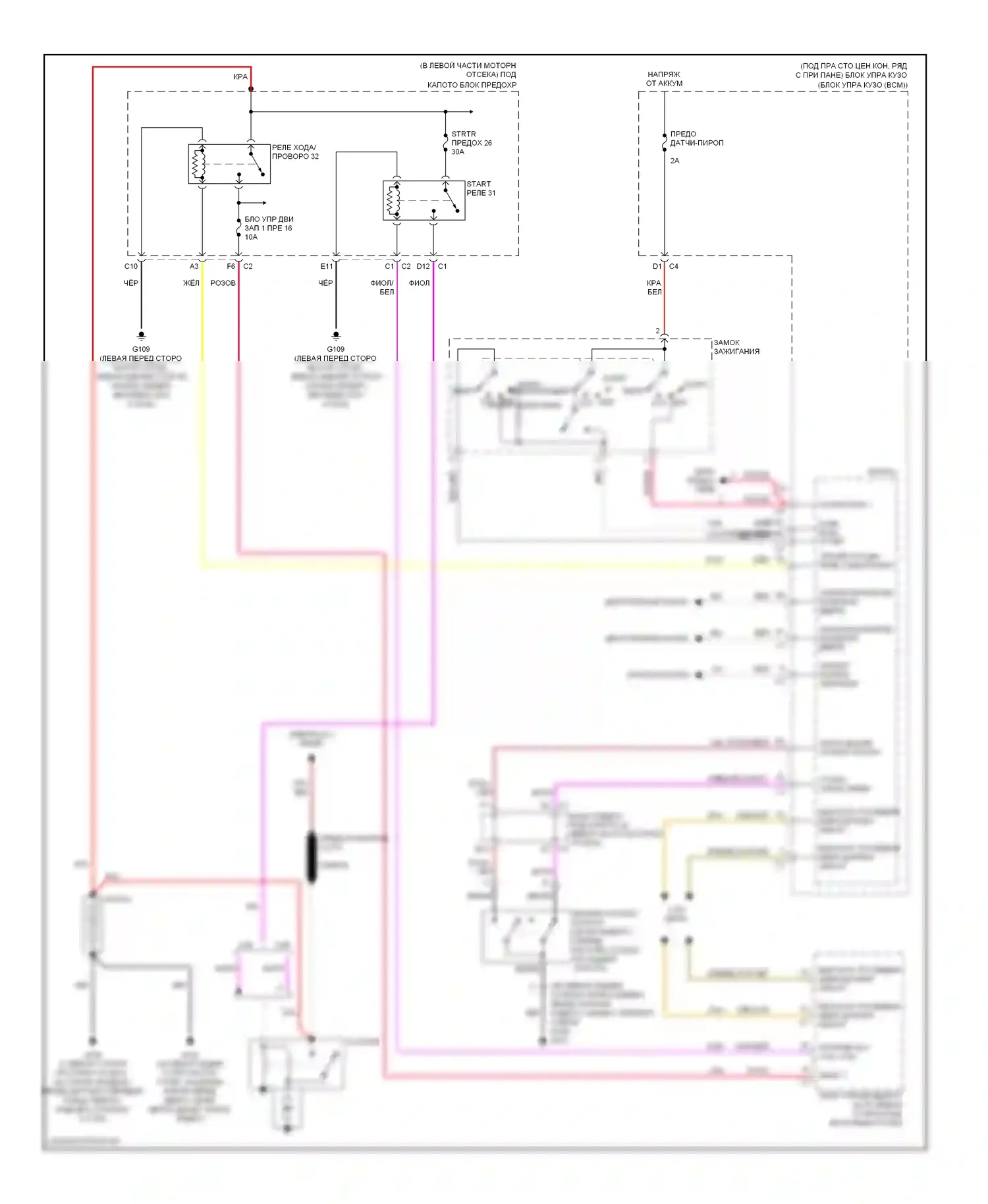 G6 Pontiac I (2004-2009): 2.4l vin b, электросхема стартера 