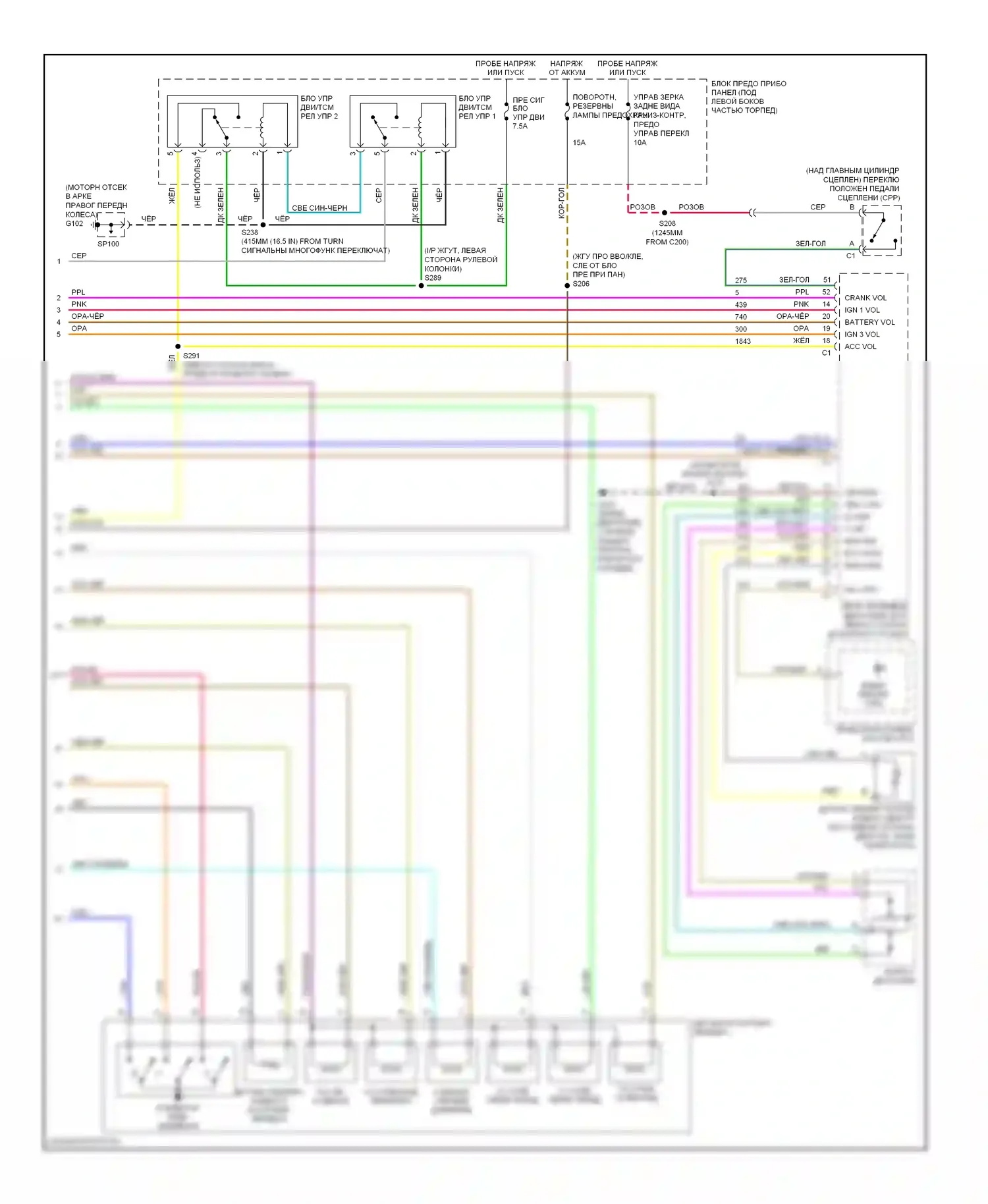 GTO Pontiac IV (2004-2006): Электросхема автоматической коробки передач (2 из 2) 