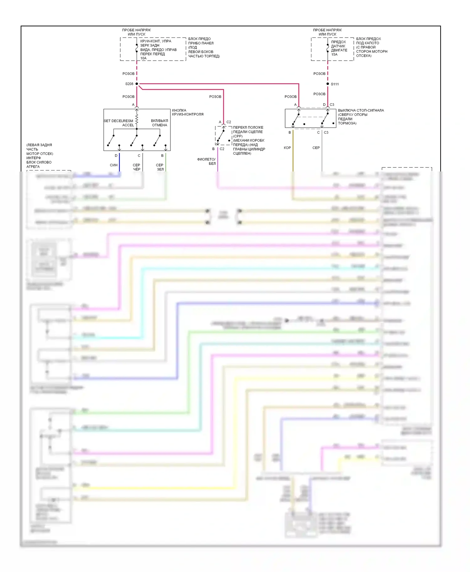 GTO Pontiac IV (2004-2006): Электросхема круиз-контроля 
