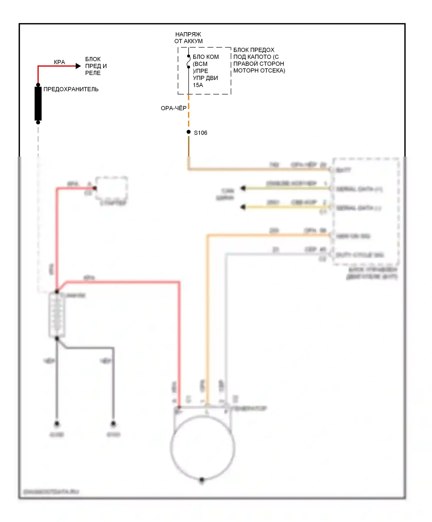 GTO Pontiac IV (2004-2006): Электросхема генератора 