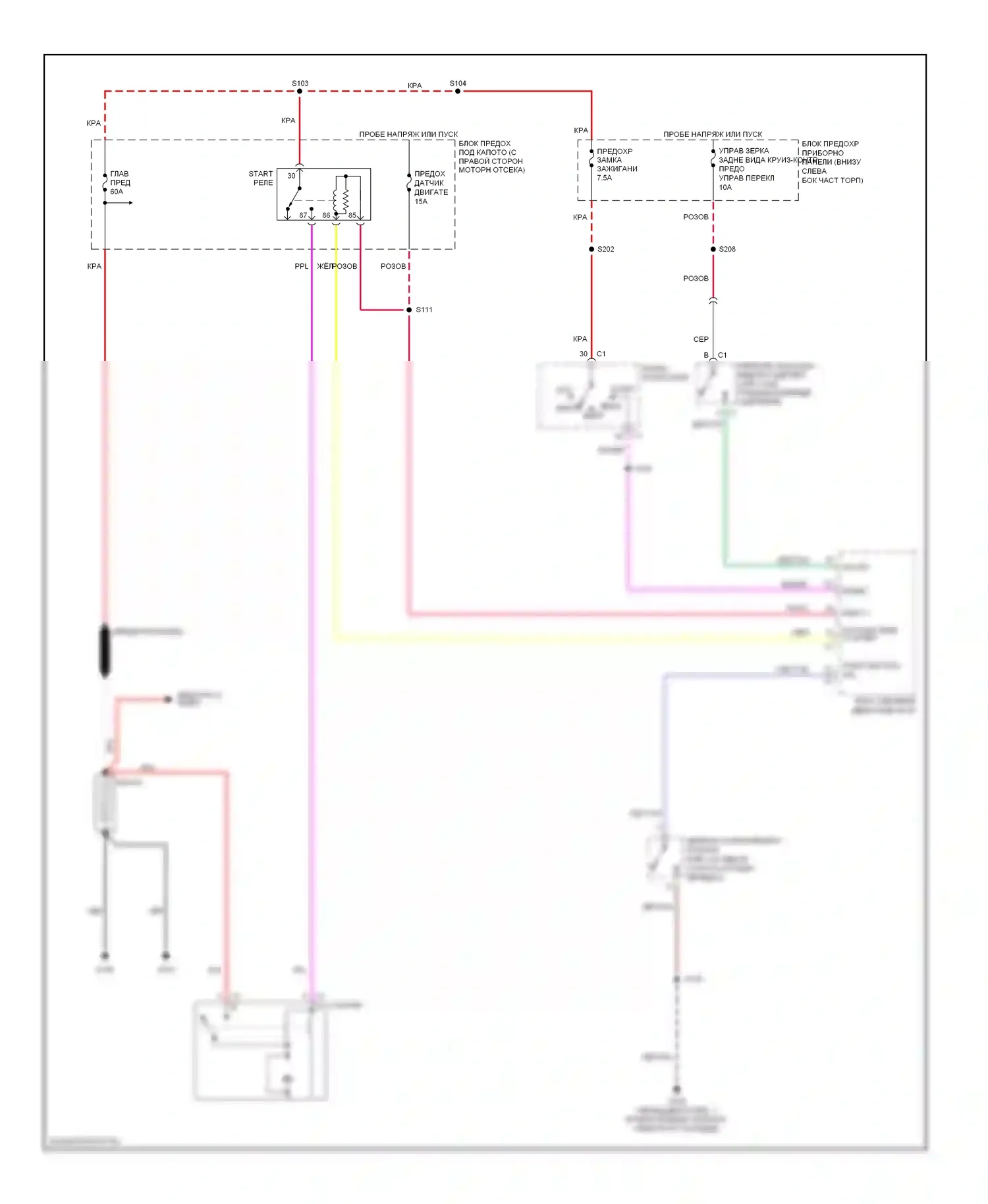 GTO Pontiac IV (2004-2006): Электросхема стартера 