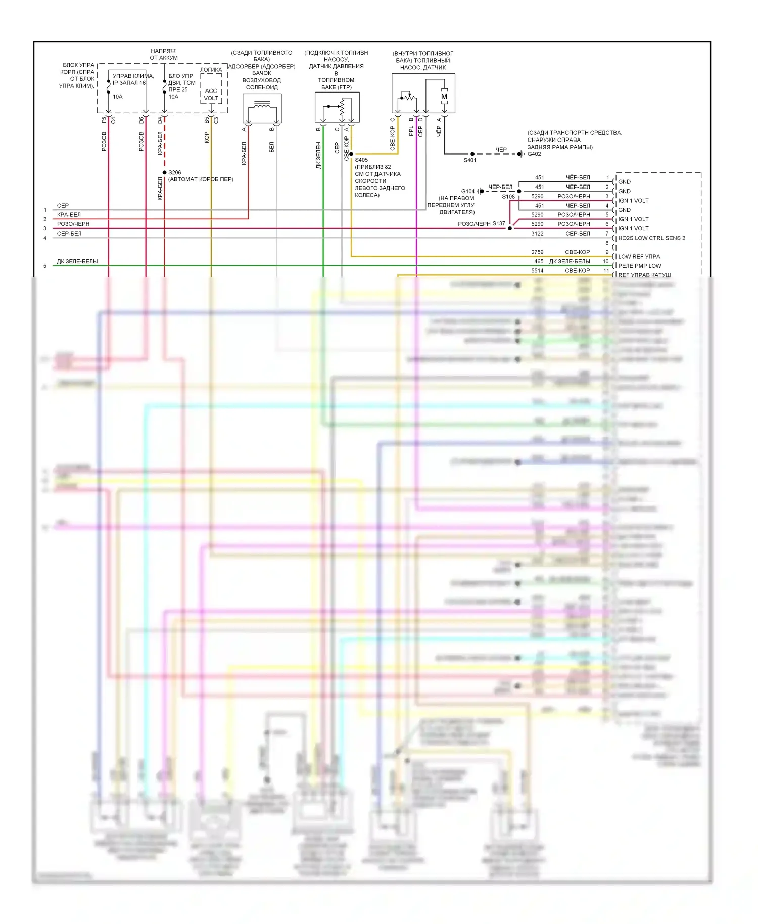 Solstice Pontiac I (2005-2009): Электросхема двигателя 2.0l vin m (4 из 4) 