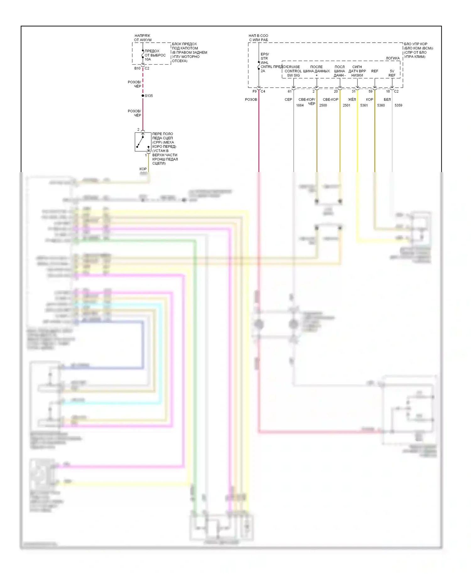 Solstice Pontiac I (2005-2009): 2.0l, электросхема круиз-контроля 