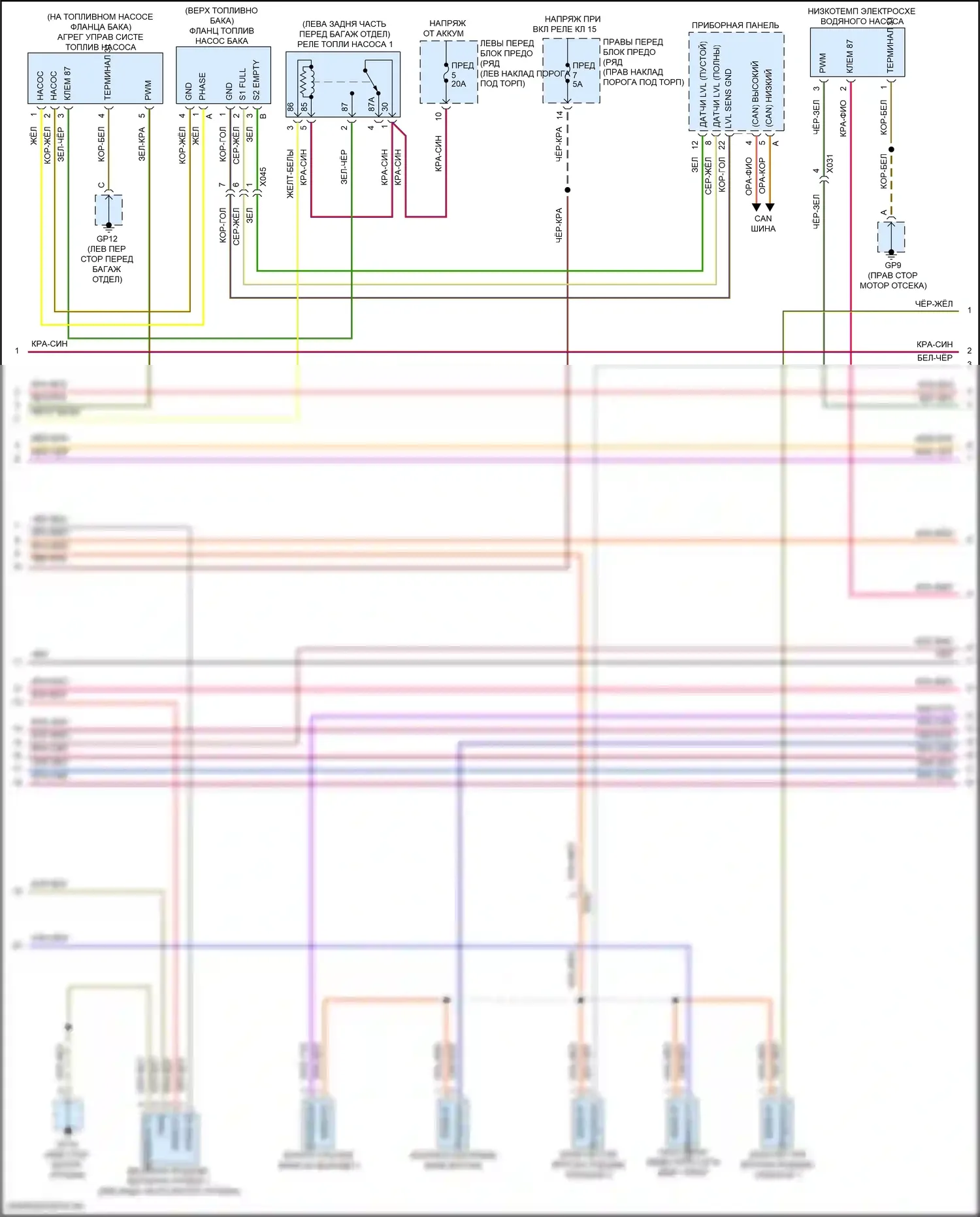 718 Boxster S Porsche 982 (2016-2024): Электросхема двигателя 2.5л турбо (4 из 7) 