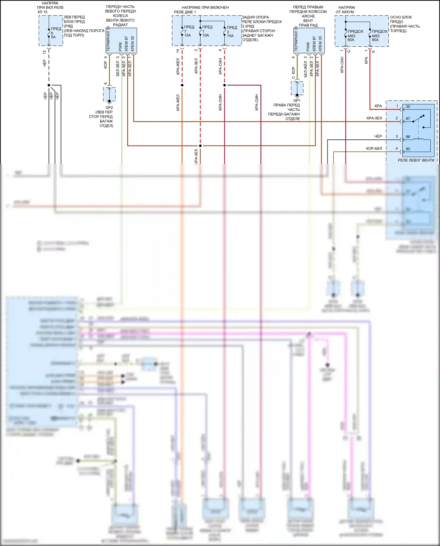 718 Boxster S Porsche 982 (2016-2024): Электросхема ручного кондиционера (3 из 3) 