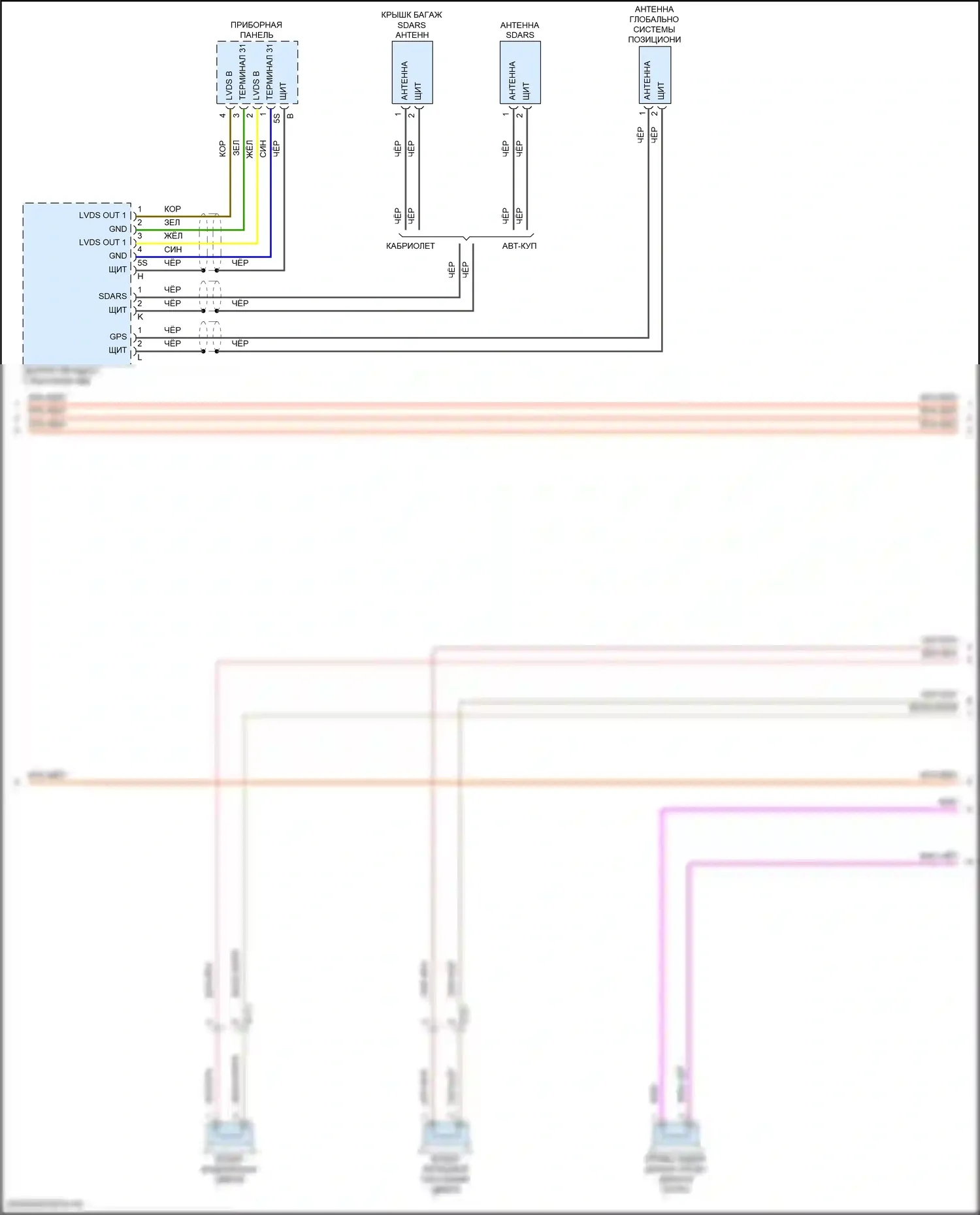 718 Boxster S Porsche 982 (2016-2024): Электросхема базовой магнитолы (2 из 3) 