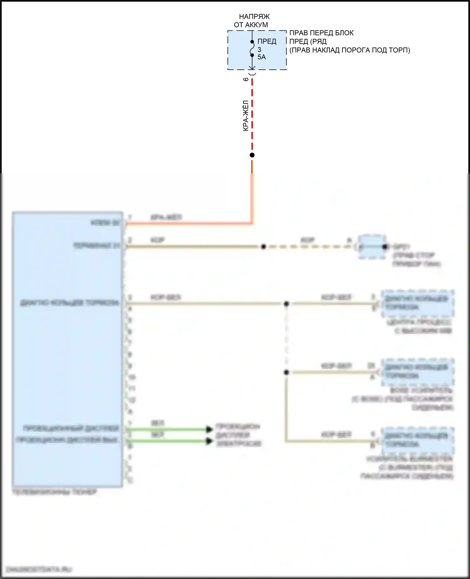 718 Boxster S Porsche 982 (2016-2024): Электросхема тв-тюнера 
