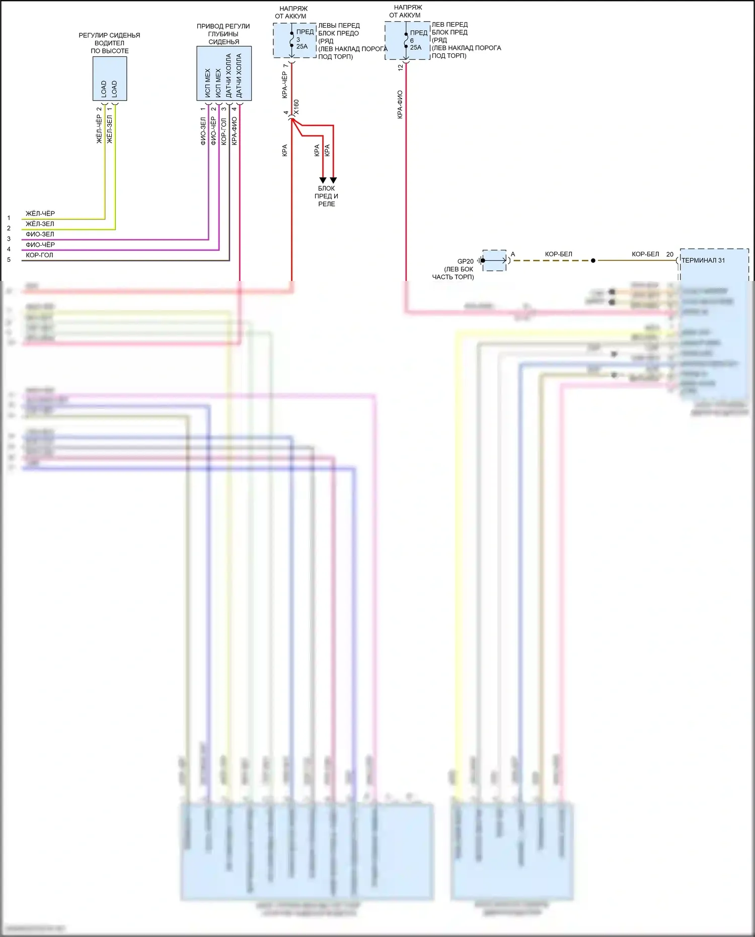718 Boxster S Porsche 982 (2016-2024): Электросхема сиденья памяти водителя (2 из 2) 
