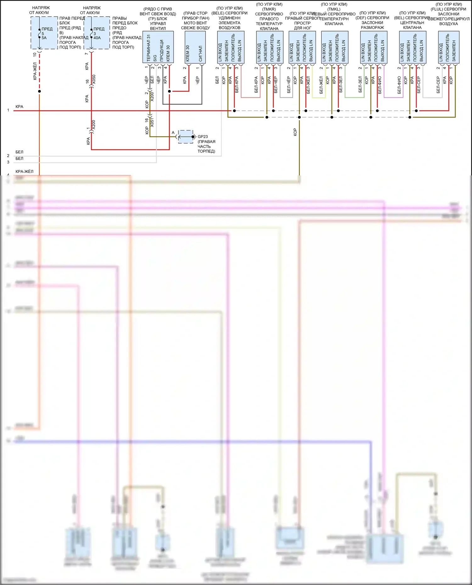 718 Boxster Porsche 982 (2016-2024): Электросхема климат контроля (2 из 3) 