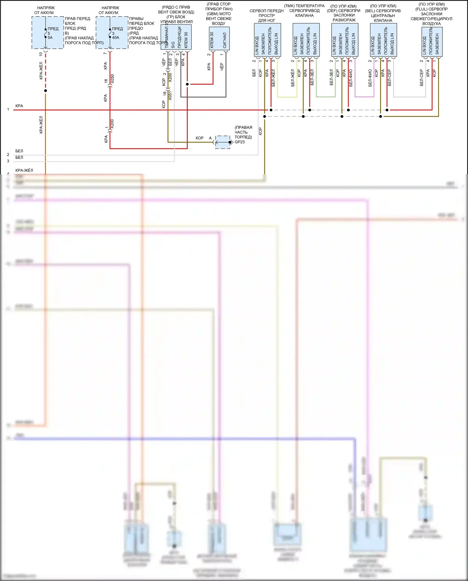 718 Boxster Porsche 982 (2016-2024): Электросхема ручного кондиционера (2 из 3) 