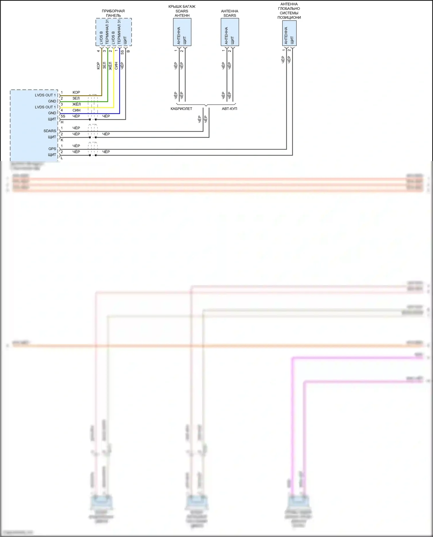 718 Boxster Porsche 982 (2016-2024): Электросхема базовой магнитолы (2 из 3) 