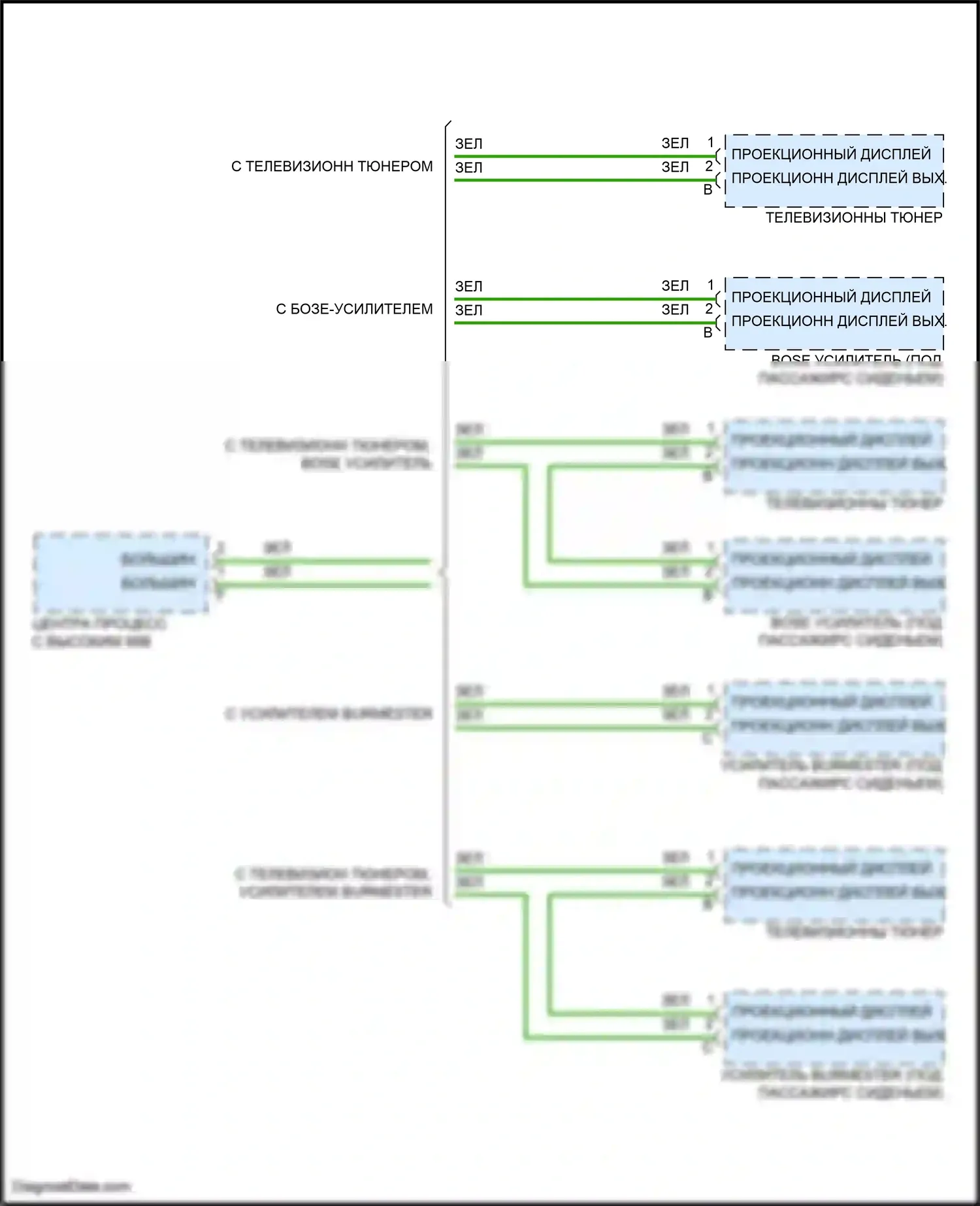 718 Boxster Porsche 982 (2016-2024): Проекционный дисплей электросхема 