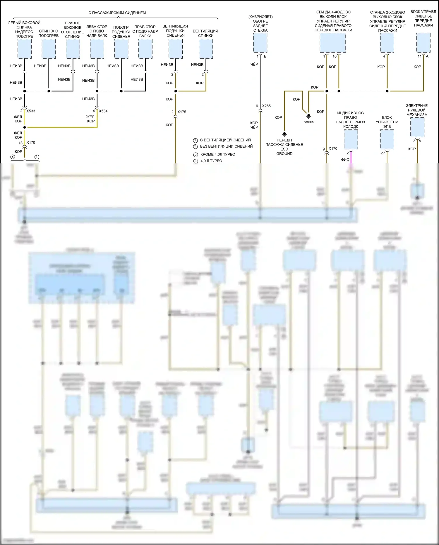 718 Boxster Porsche 982 (2016-2024): Электросхема точек подключения масс (4 из 5) 