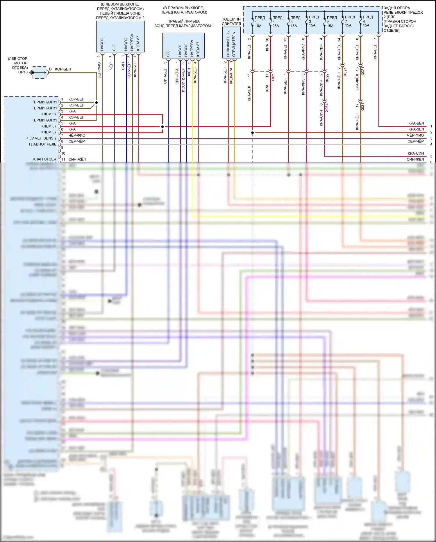 718 Cayman S Porsche 982 (2016-2024): Электросхема двигателя 2.5л турбо (1 из 7) 