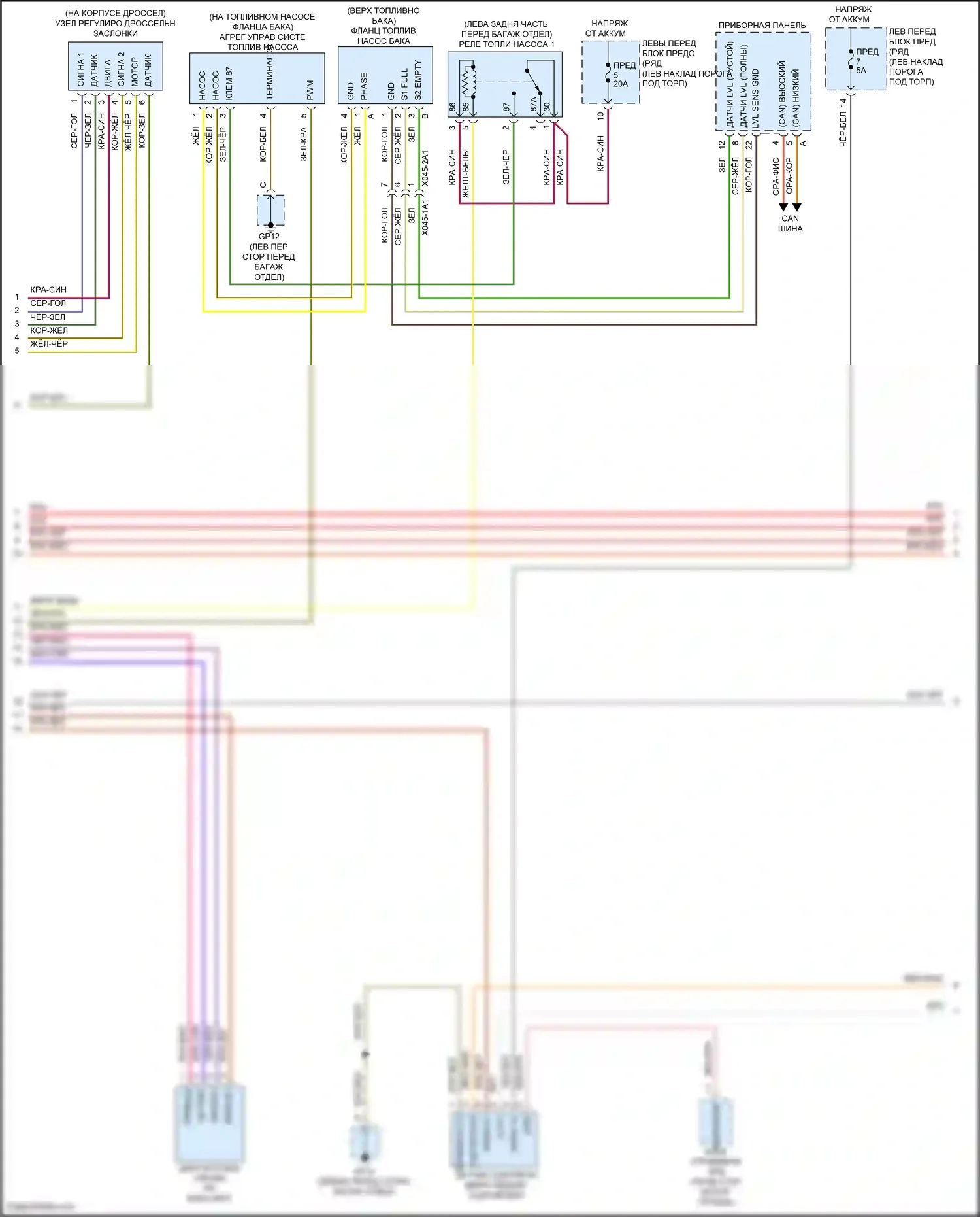 718 Cayman S Porsche 982 (2016-2024): Электросхема двигателя 4.0л турбо (7 из 8) 