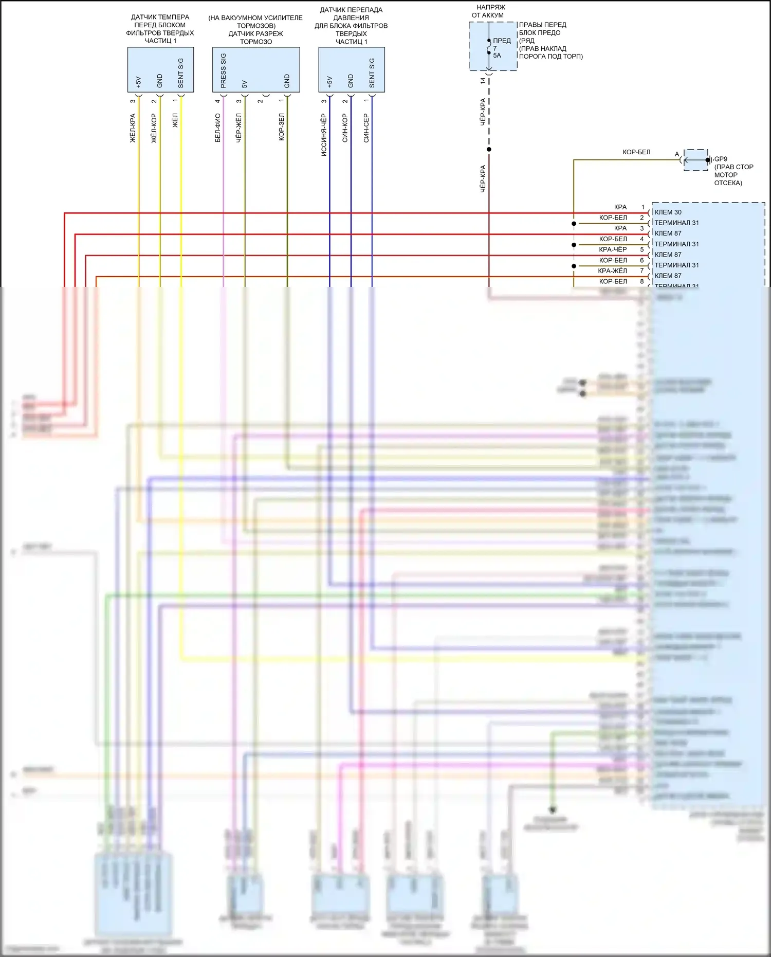 718 Cayman S Porsche 982 (2016-2024): Электросхема двигателя 4.0л турбо (8 из 8) 