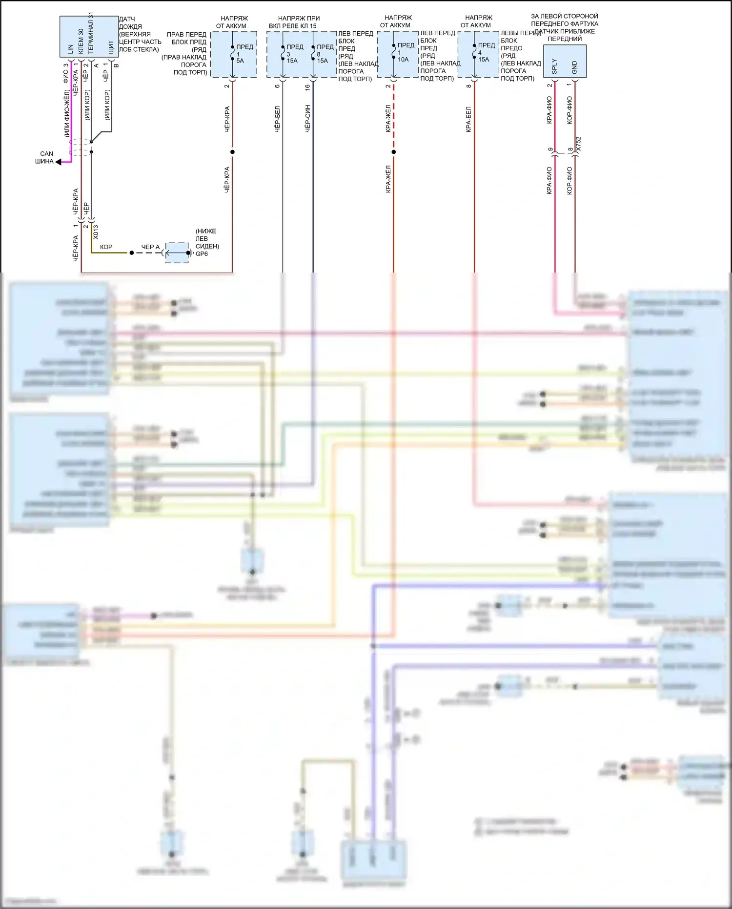 718 Cayman S Porsche 982 (2016-2024): Электросхема фар, со светодиодными фарами (1 из 2) 