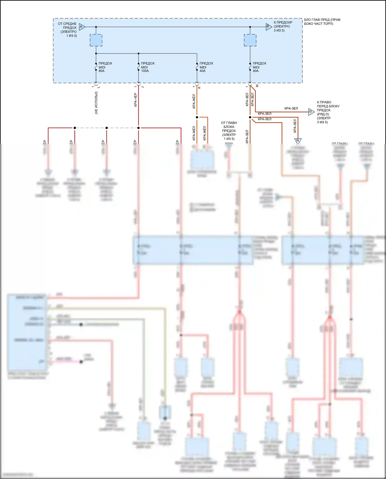 718 Cayman Porsche 982 (2016-2024): Электросхема блока предохранителей реле (2 из 5) 