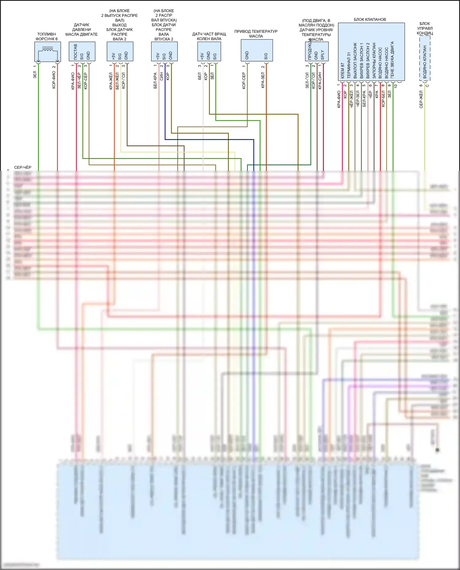 718 Cayman Porsche 982 (2016-2024): Электросхема двигателя 4.0л турбо (3 из 8) 