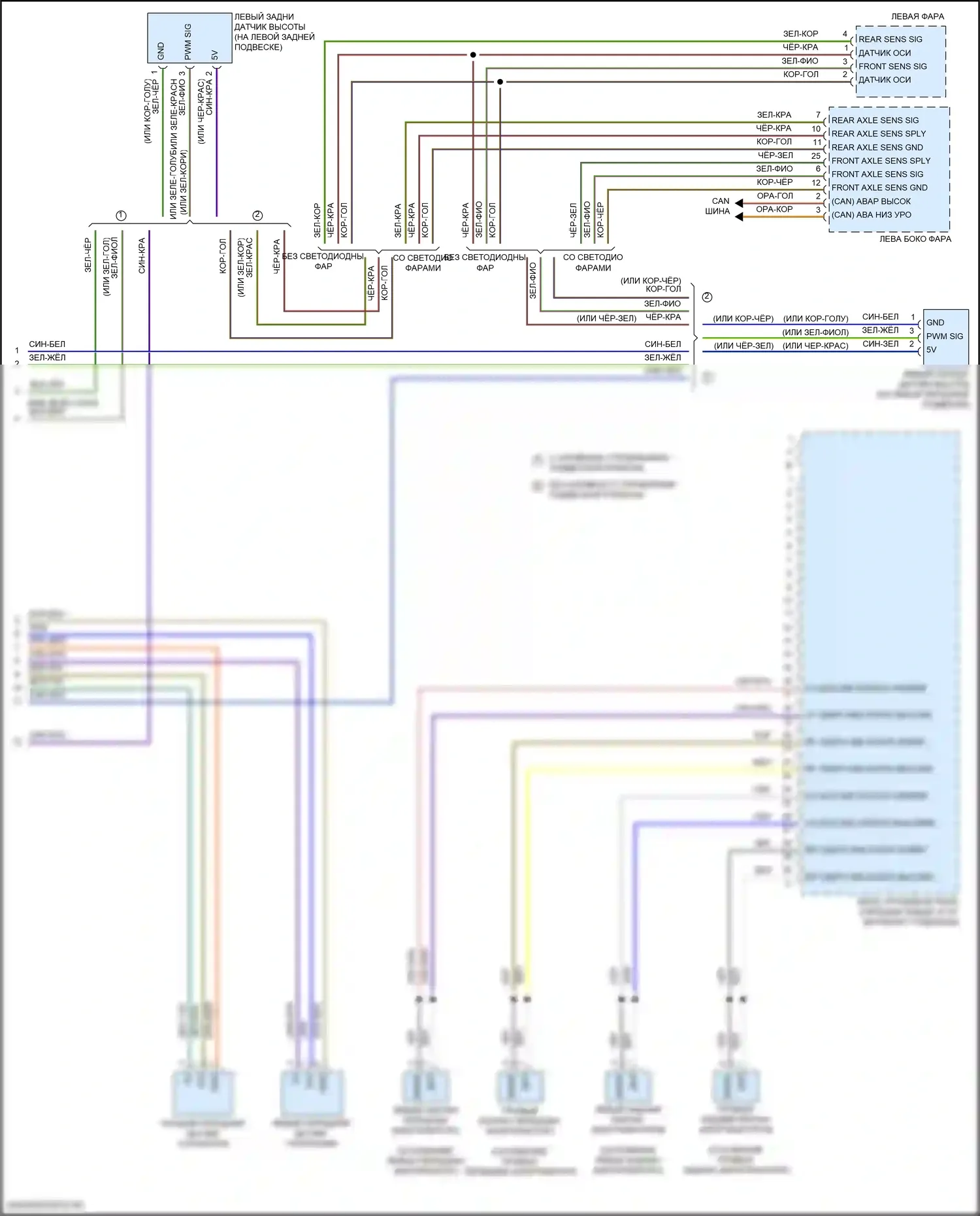 718 Cayman Porsche 982 (2016-2024): Электросхема электронной подвески (2 из 2) 