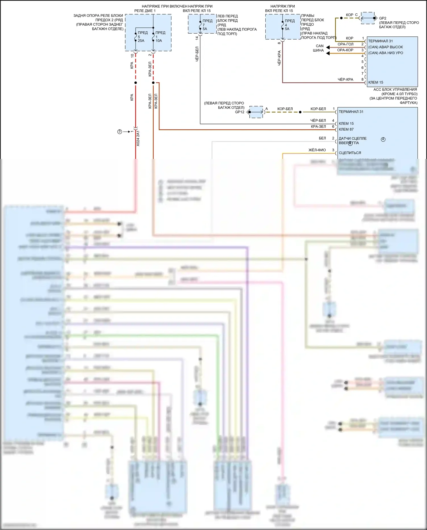 718 Cayman Porsche 982 (2016-2024): Электросхема круиз-контроля 