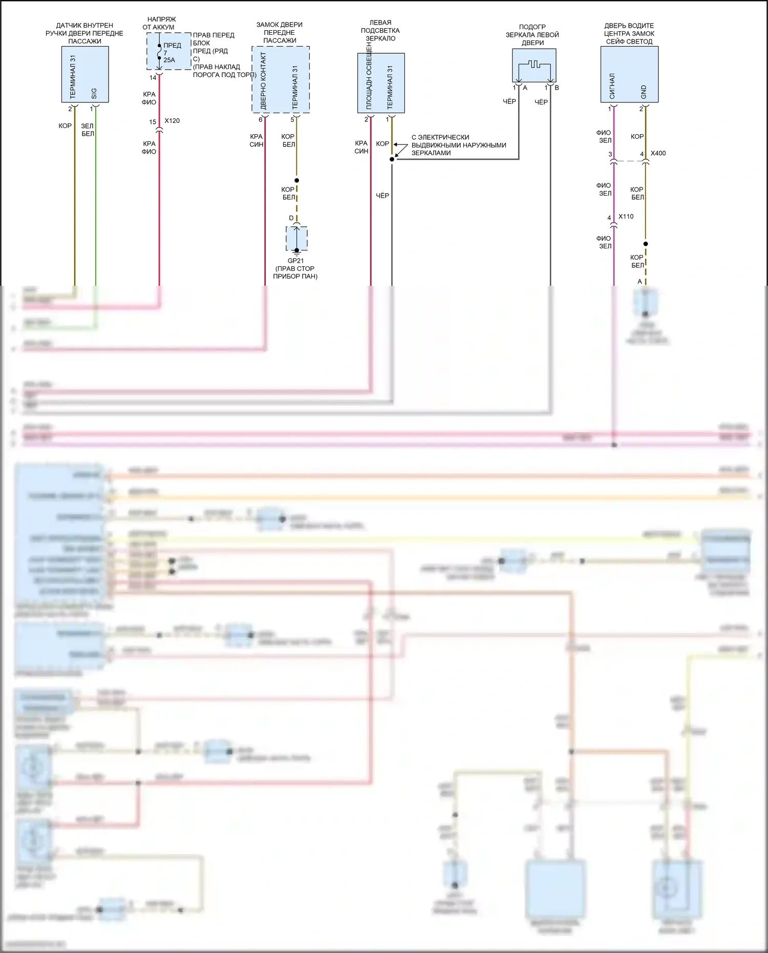 718 Cayman Porsche 982 (2016-2024): Электросхема освещения салона (2 из 4) 