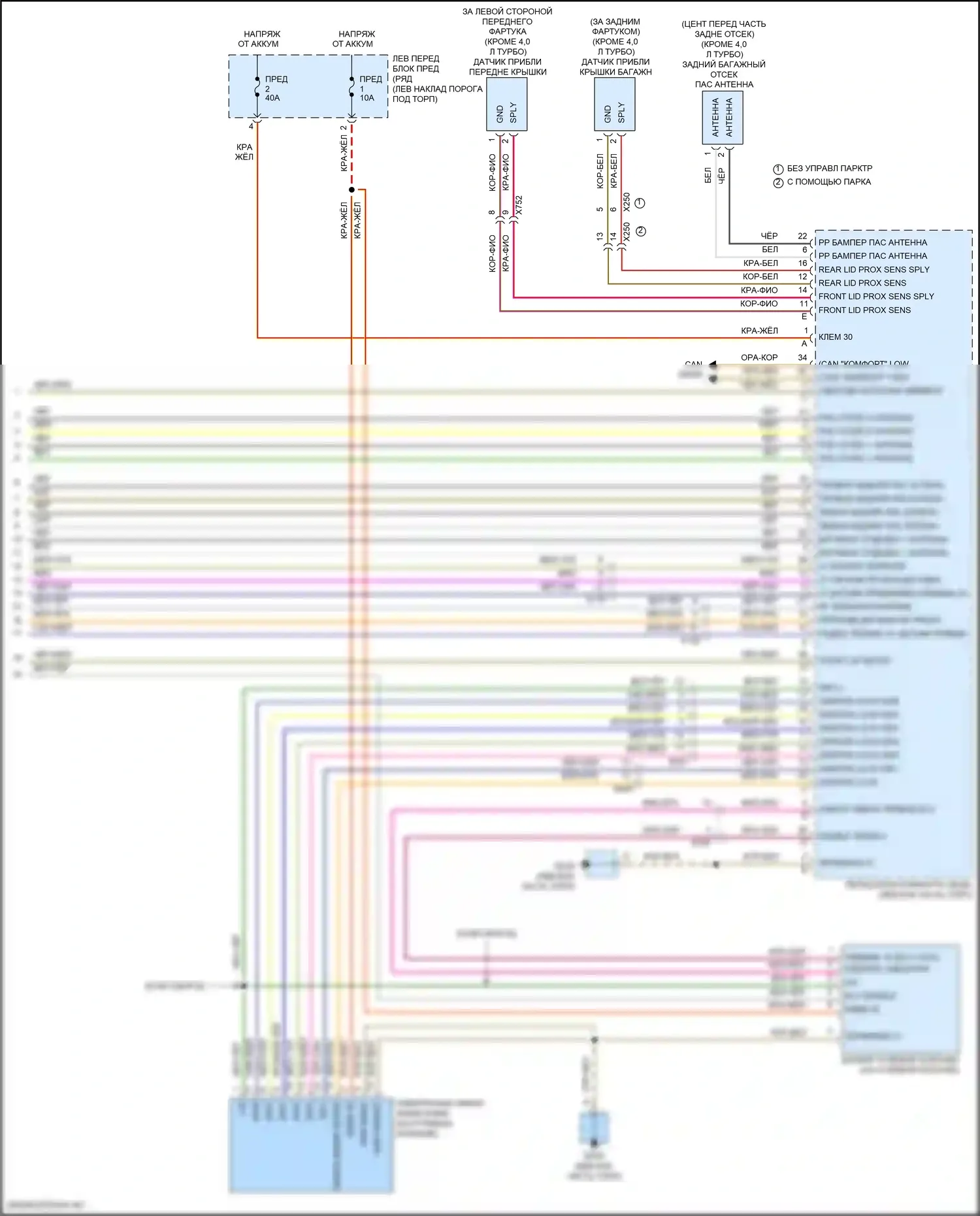 718 Cayman Porsche 982 (2016-2024): Электросхема центрального замка (3 из 3) 