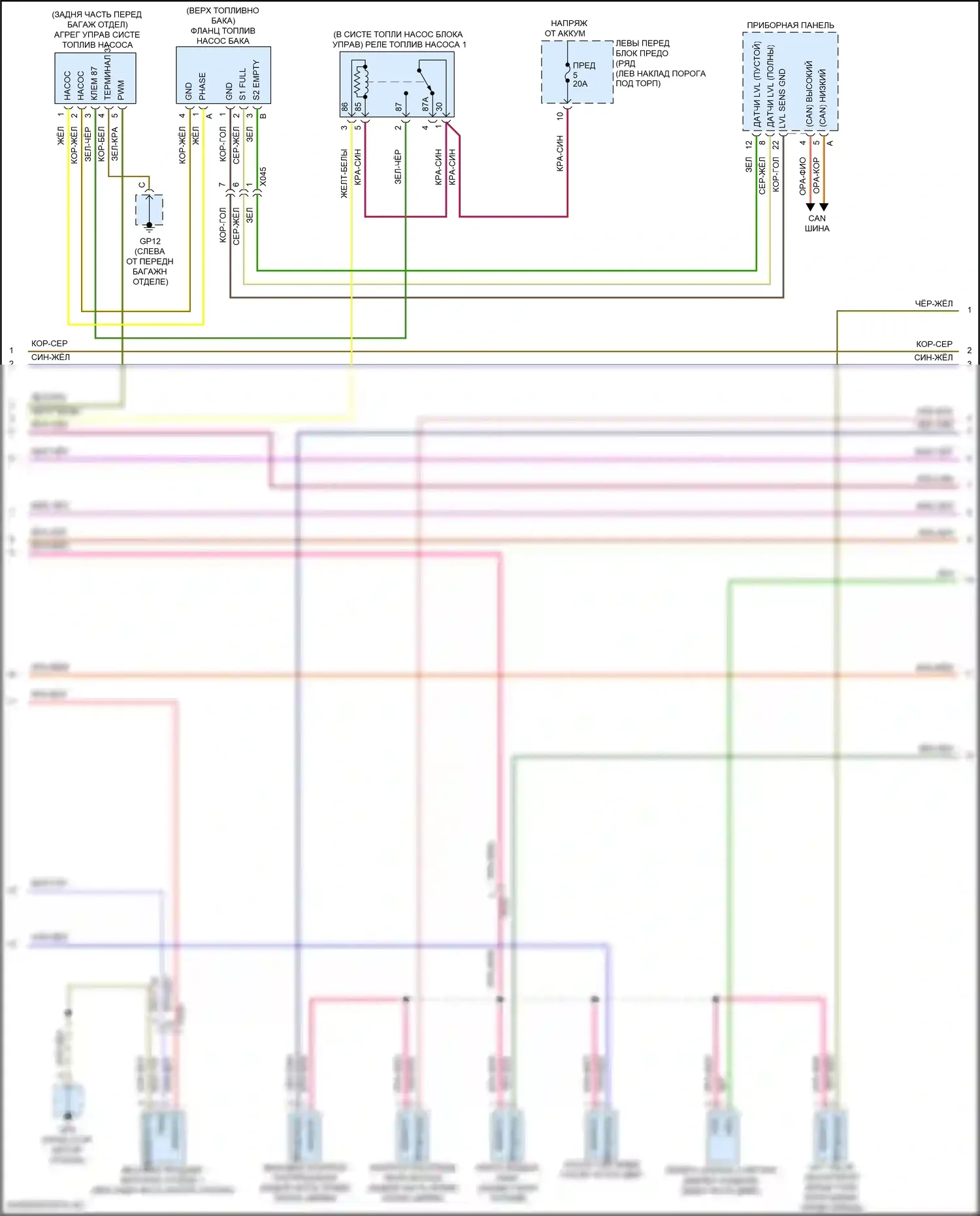 911 Carrera 4 GTS Porsche 991 рестайлинг (2015-2019): Электросхема двигателя 4.0l (4 из 7) 