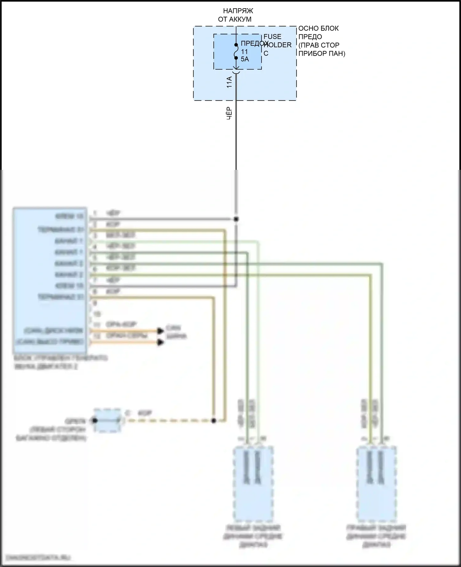 911 Carrera 4 GTS Porsche 992 (2018-2024): Электросхема системы звука виртуального двигателя 