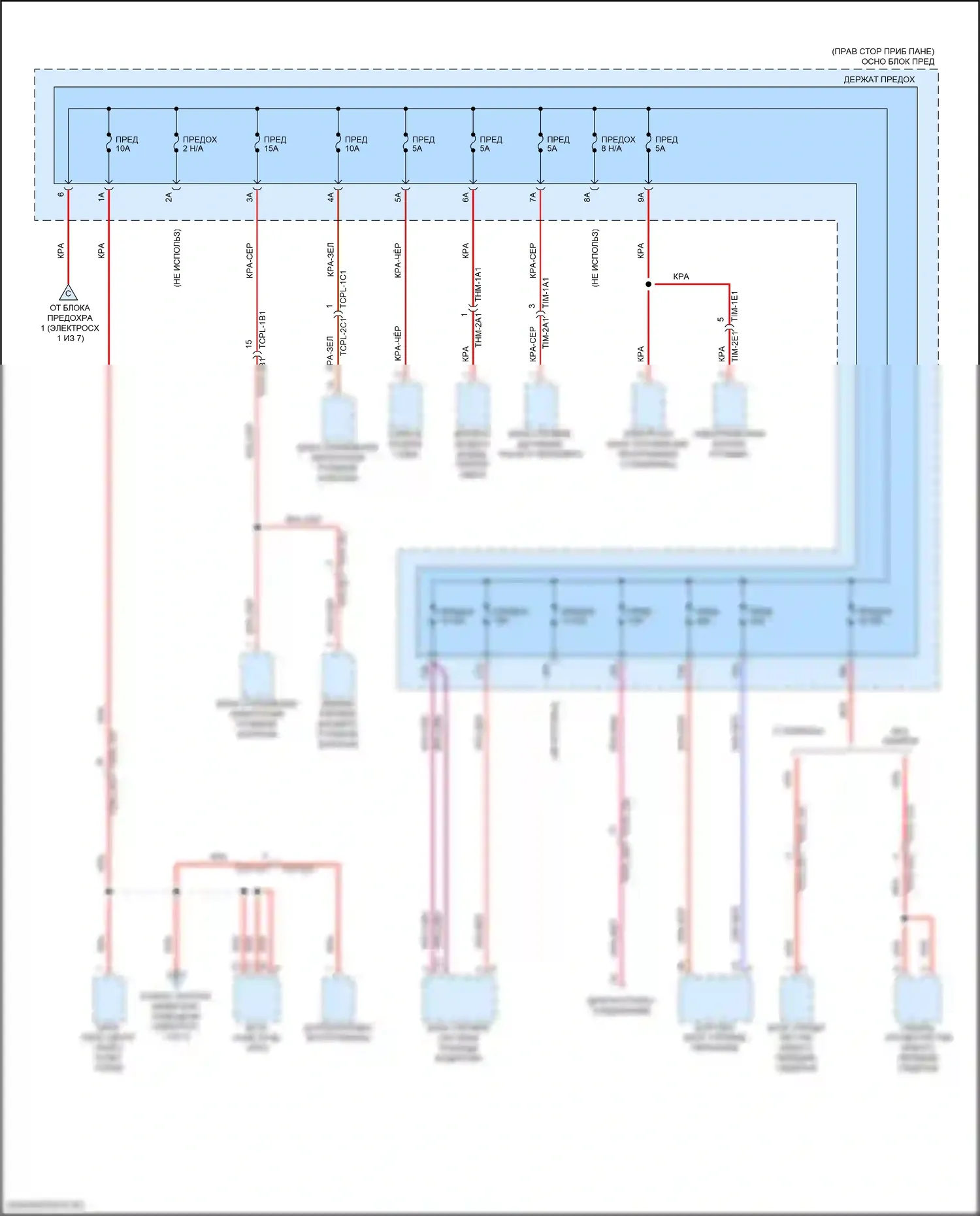 911 Carrera 4 GTS Porsche 992 (2018-2024): Электросхема блока предохранителей реле (2 из 7) 