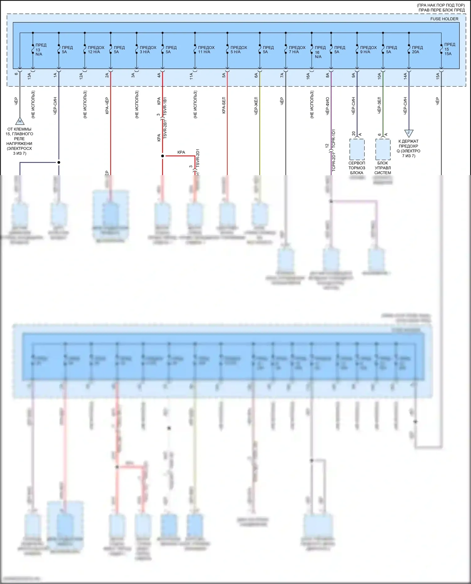 911 Carrera 4 GTS Porsche 992 (2018-2024): Электросхема блока предохранителей реле (5 из 7) 