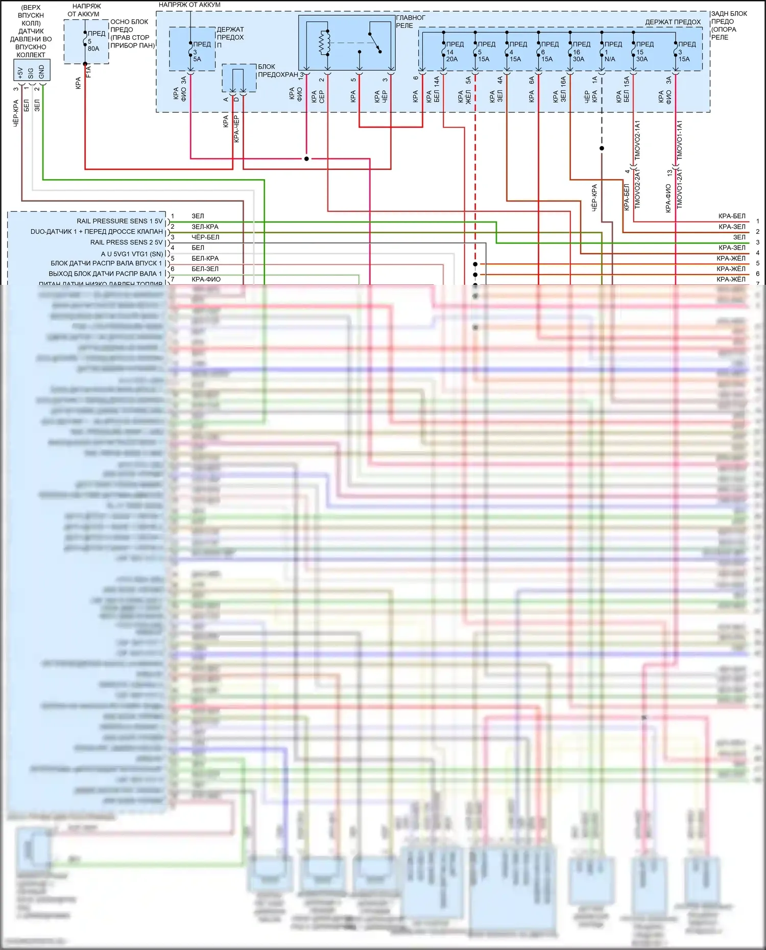 911 Carrera 4 GTS Porsche 992 (2018-2024): Электросхема двигателя 3,0л турбо (1 из 9) 
