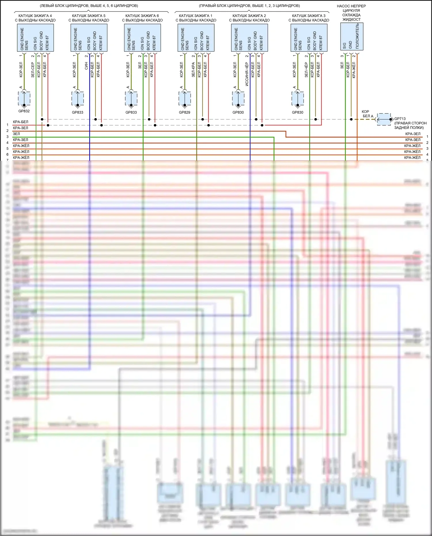 911 Carrera 4 GTS Porsche 992 (2018-2024): Электросхема двигателя 3,0л турбо (2 из 9) 