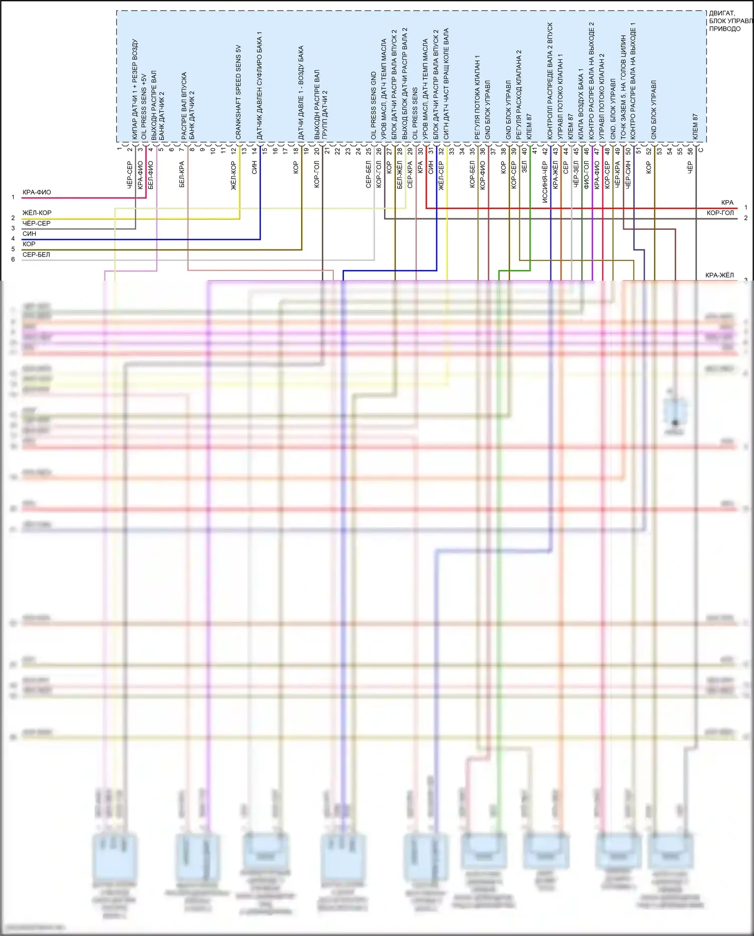 911 Carrera 4 GTS Porsche 992 (2018-2024): Электросхема двигателя 3,0л турбо (8 из 9) 