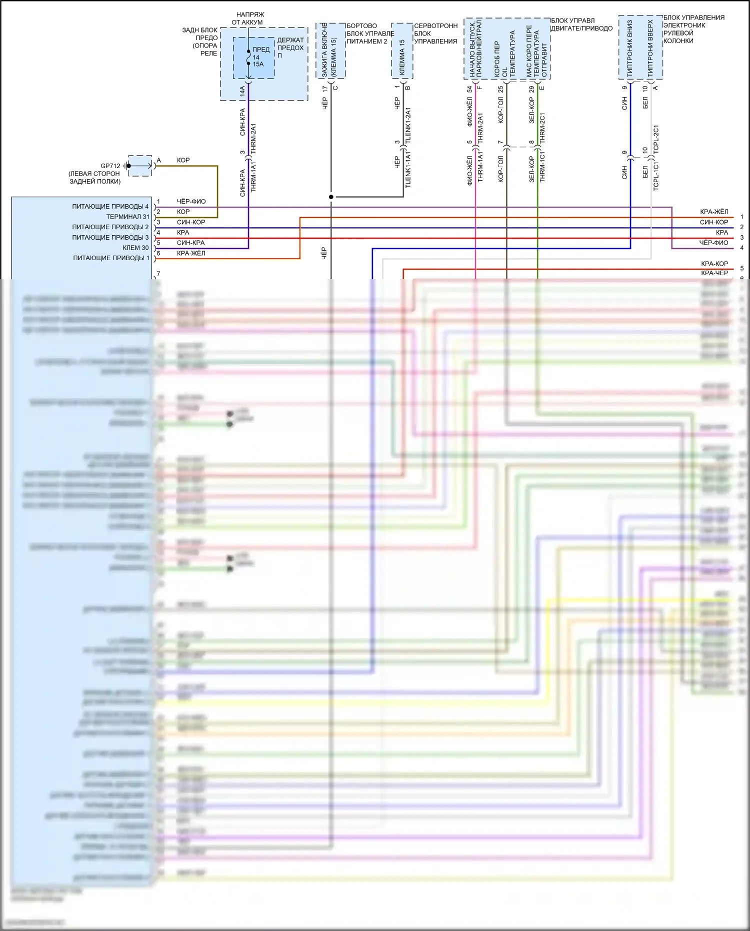 911 Carrera 4 GTS Porsche 992 (2018-2024): Электросхема автоматической коробки передач (1 из 2) 