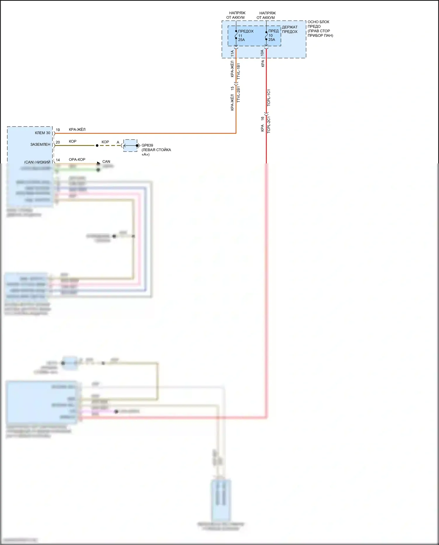 911 Carrera 4 GTS Porsche 992 (2018-2024): Электросхема памяти рулевой колонки 