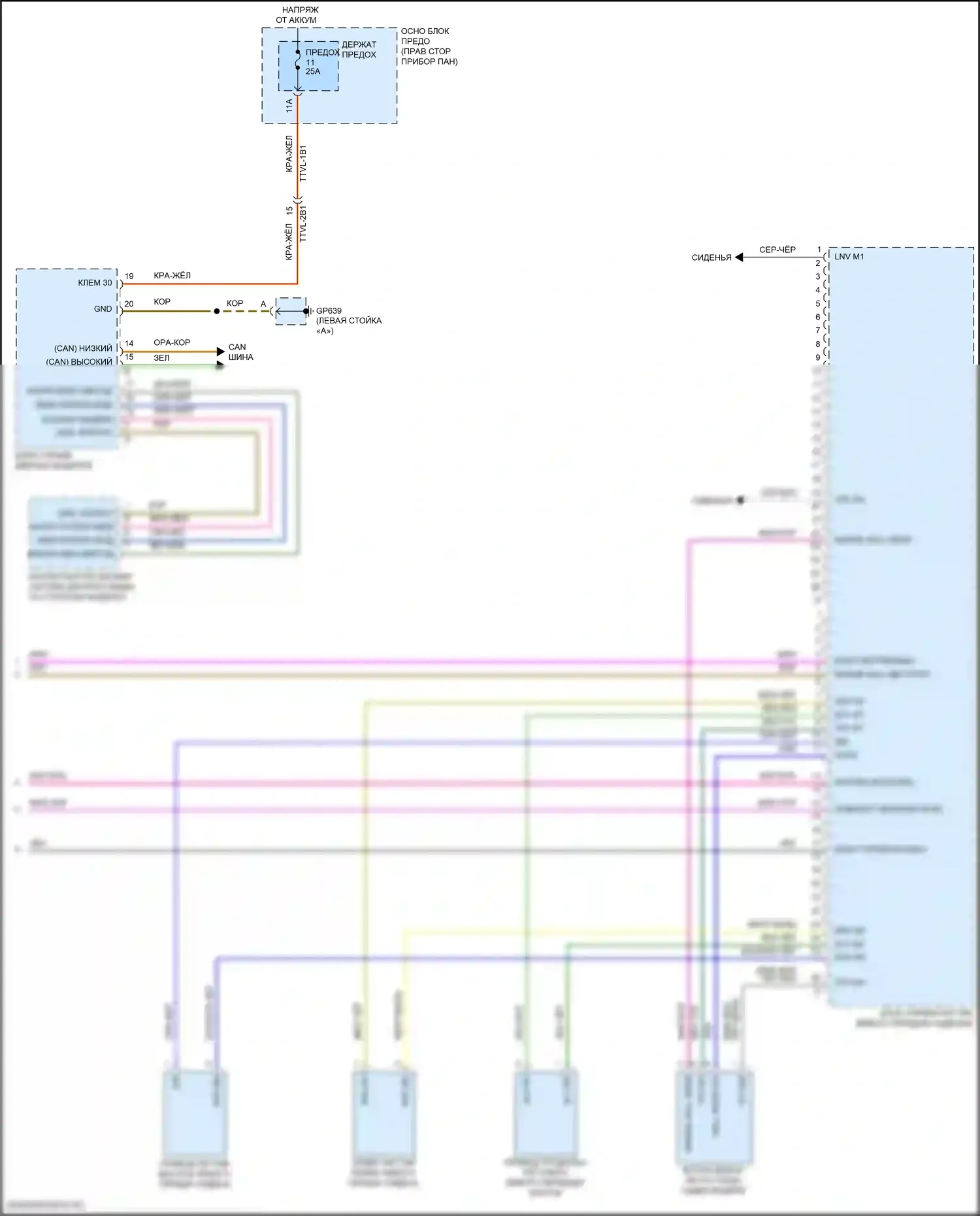 911 Carrera 4 GTS Porsche 992 (2018-2024): Электросхема сиденья памяти водителя (2 из 2) 