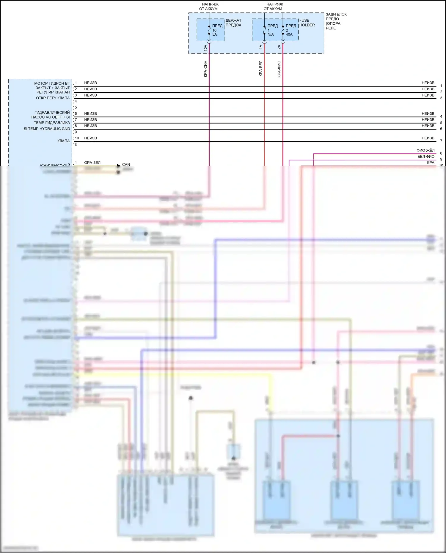 911 Carrera 4 GTS Porsche 992 (2018-2024): Электросхема со складной крышей (1 из 2) 