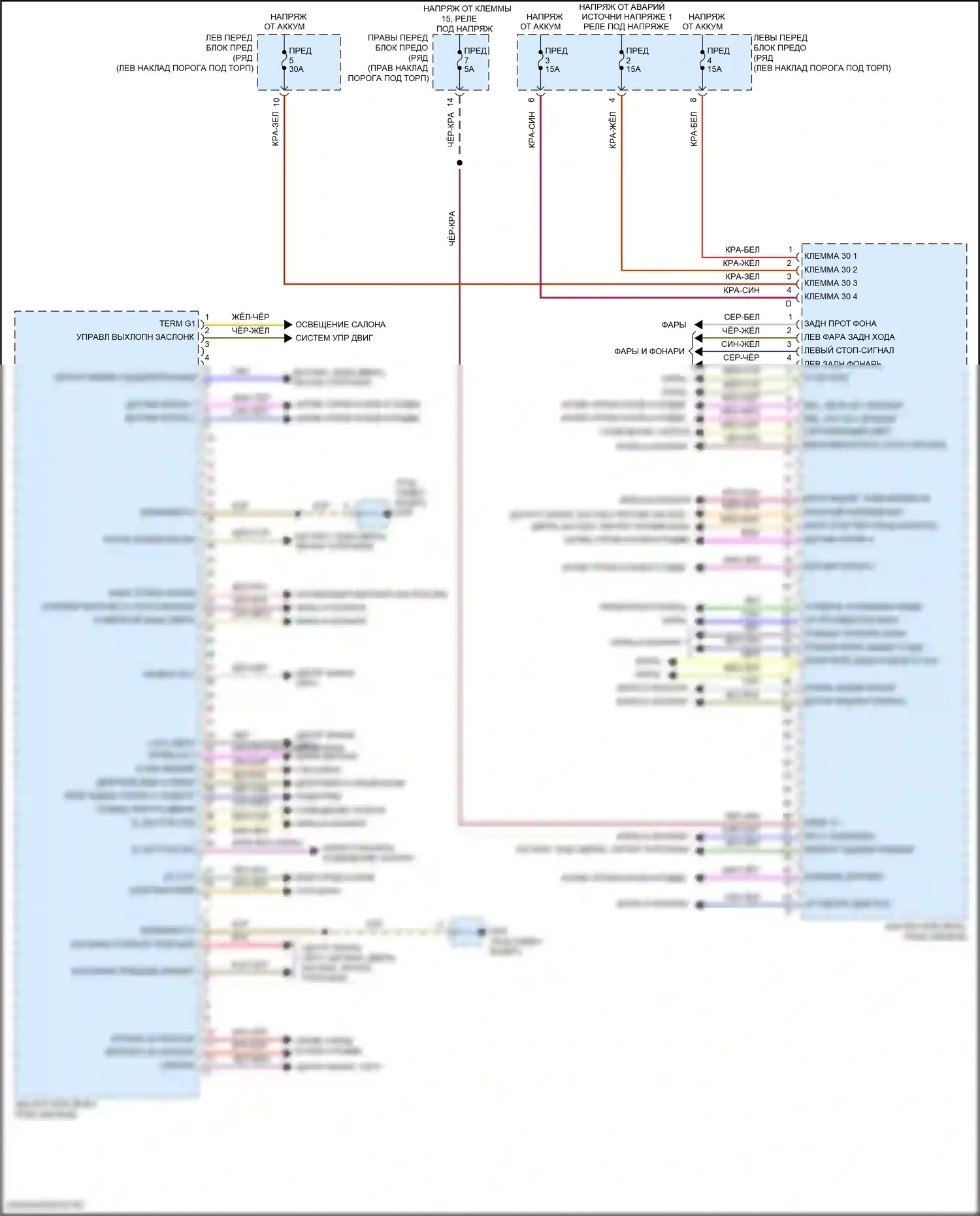 911 Carrera 4 Porsche 992 (2018-2024): Электросхема блока управления заднего 