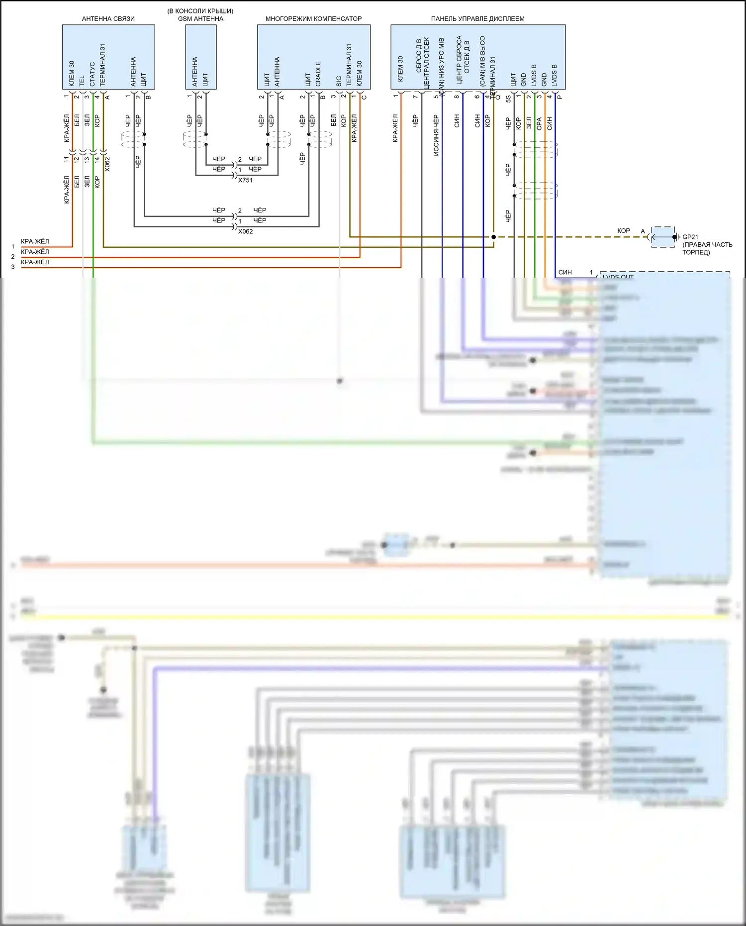 911 Carrera 4 Porsche 992 (2018-2024): Электросхема магнитолы премиум-класса, с бирместер (3 из 4) 