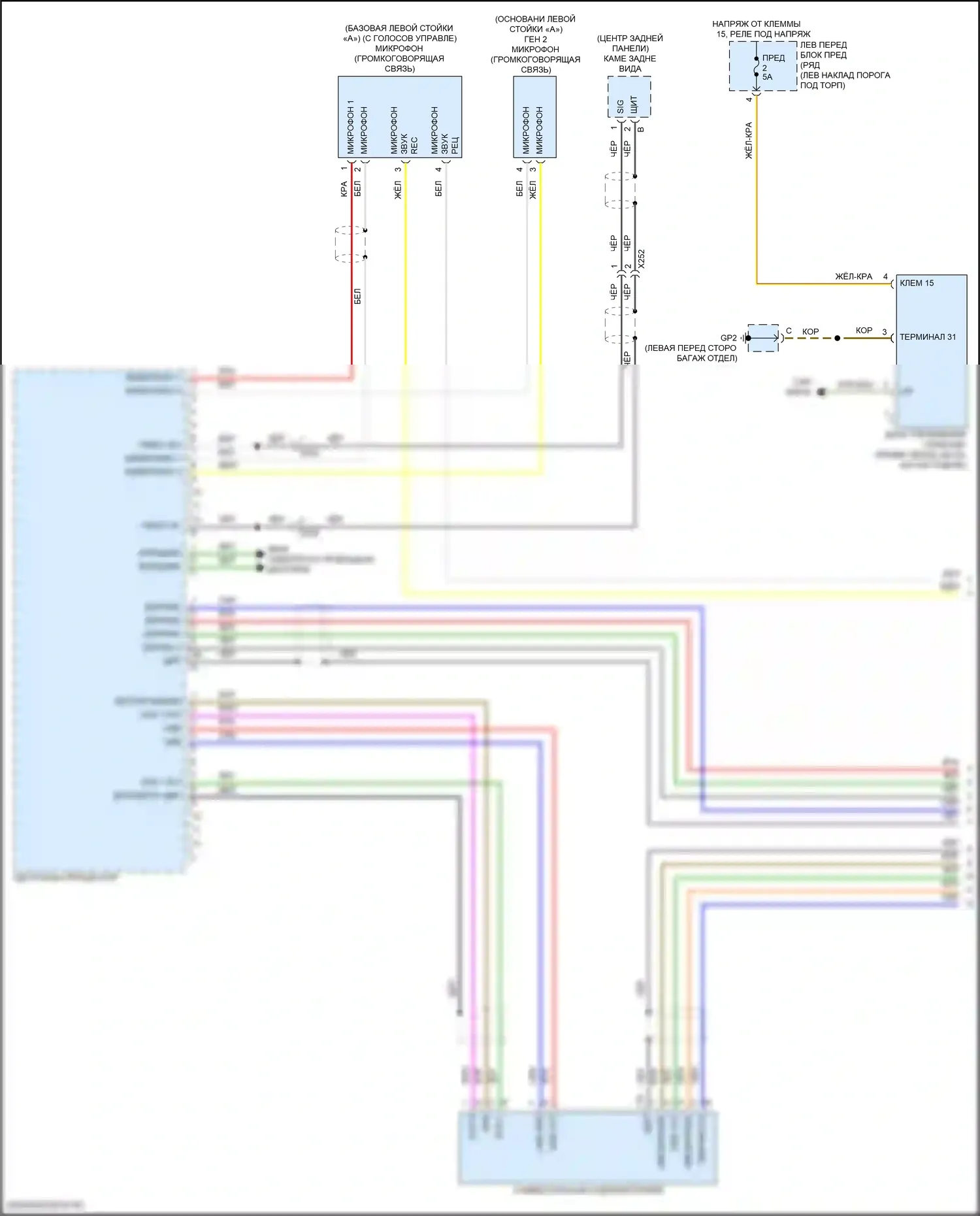 911 Carrera 4 Porsche 992 (2018-2024): Электросхема магнитолы премиум-класса, с burmester (1 из 4) 