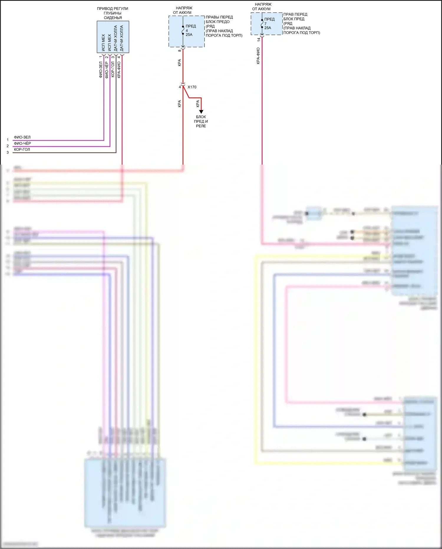 911 Carrera 4 Porsche 992 (2018-2024): Электросхема сиденья памяти пассажира (2 из 2) 