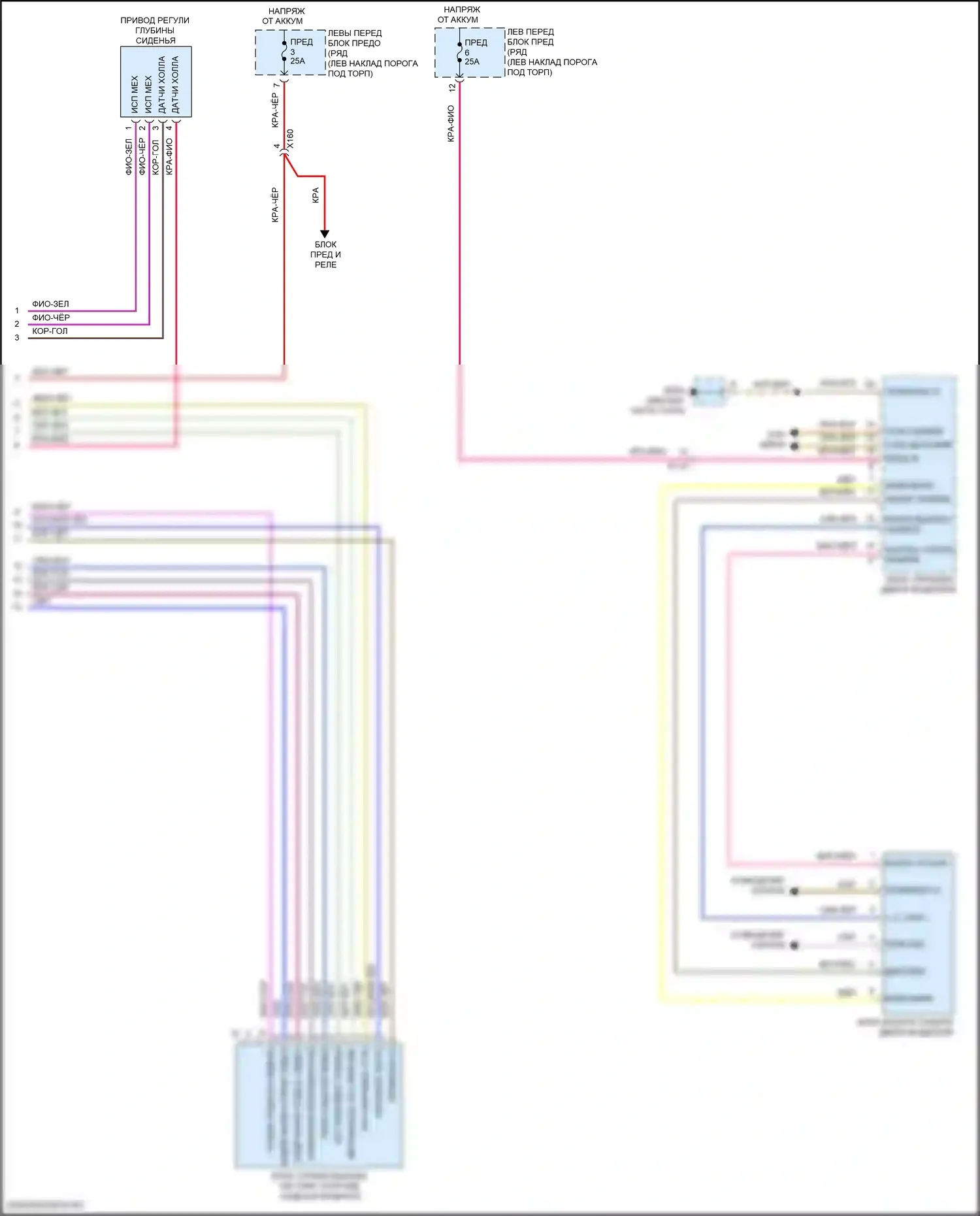 911 Carrera 4 Porsche 992 (2018-2024): Электросхема сиденья памяти водителя (2 из 2) 